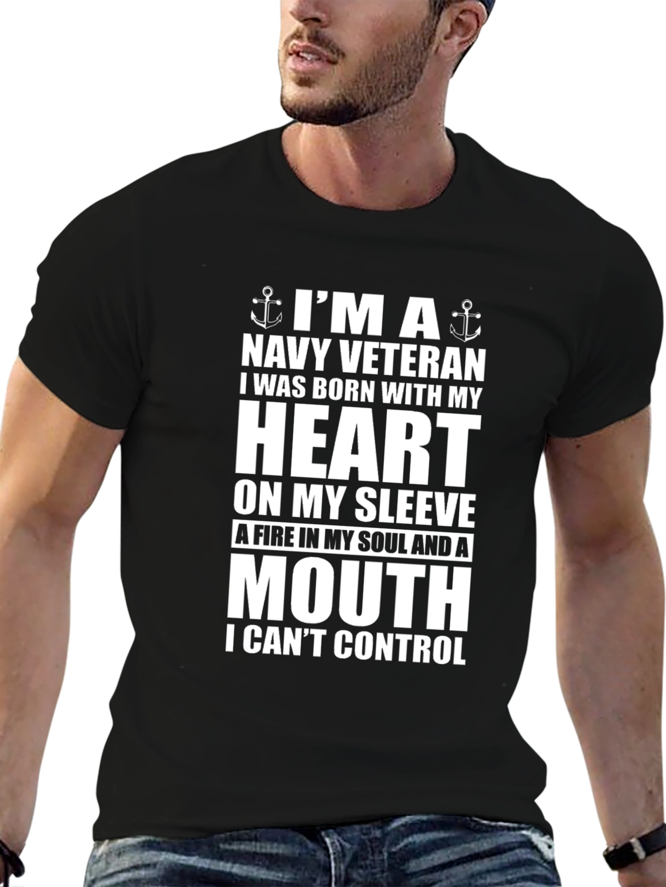 Navy Veteran Graphic T-Shirt - Heart & Mouth