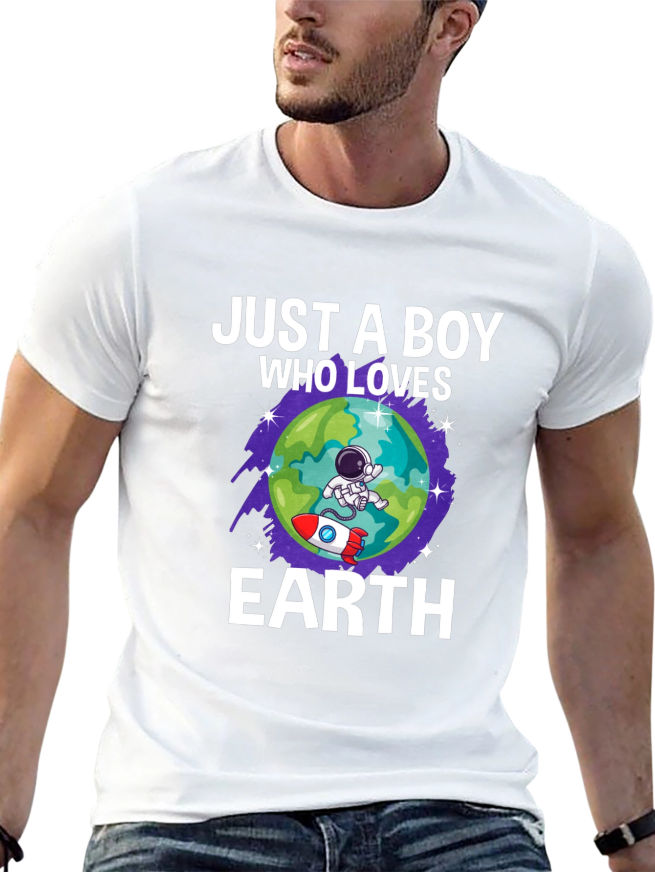 Boy Who Loves Earth T-Shirt Astronaut Space