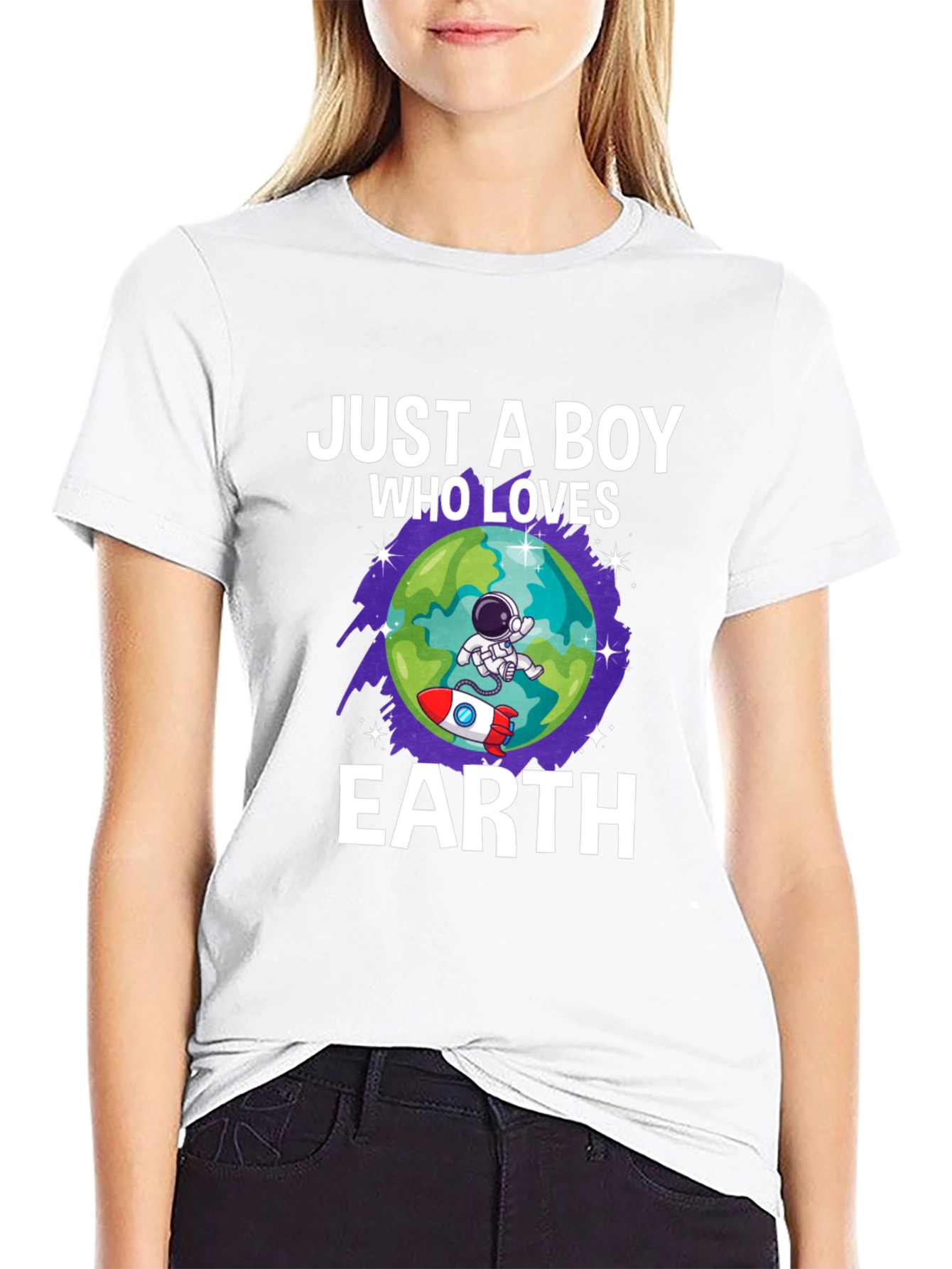Boy Who Loves Earth T-Shirt Astronaut Space