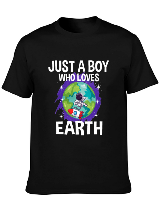 Boy Who Loves Earth T-Shirt Astronaut Space