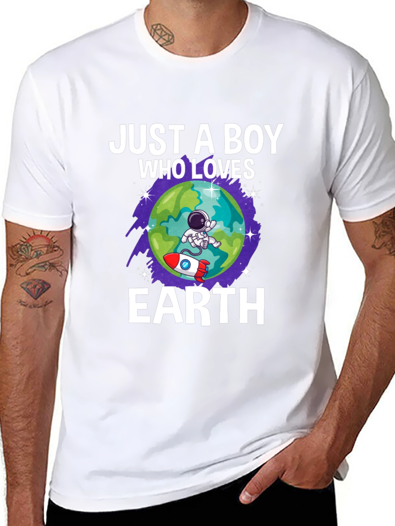 Boy Who Loves Earth T-Shirt Astronaut Space