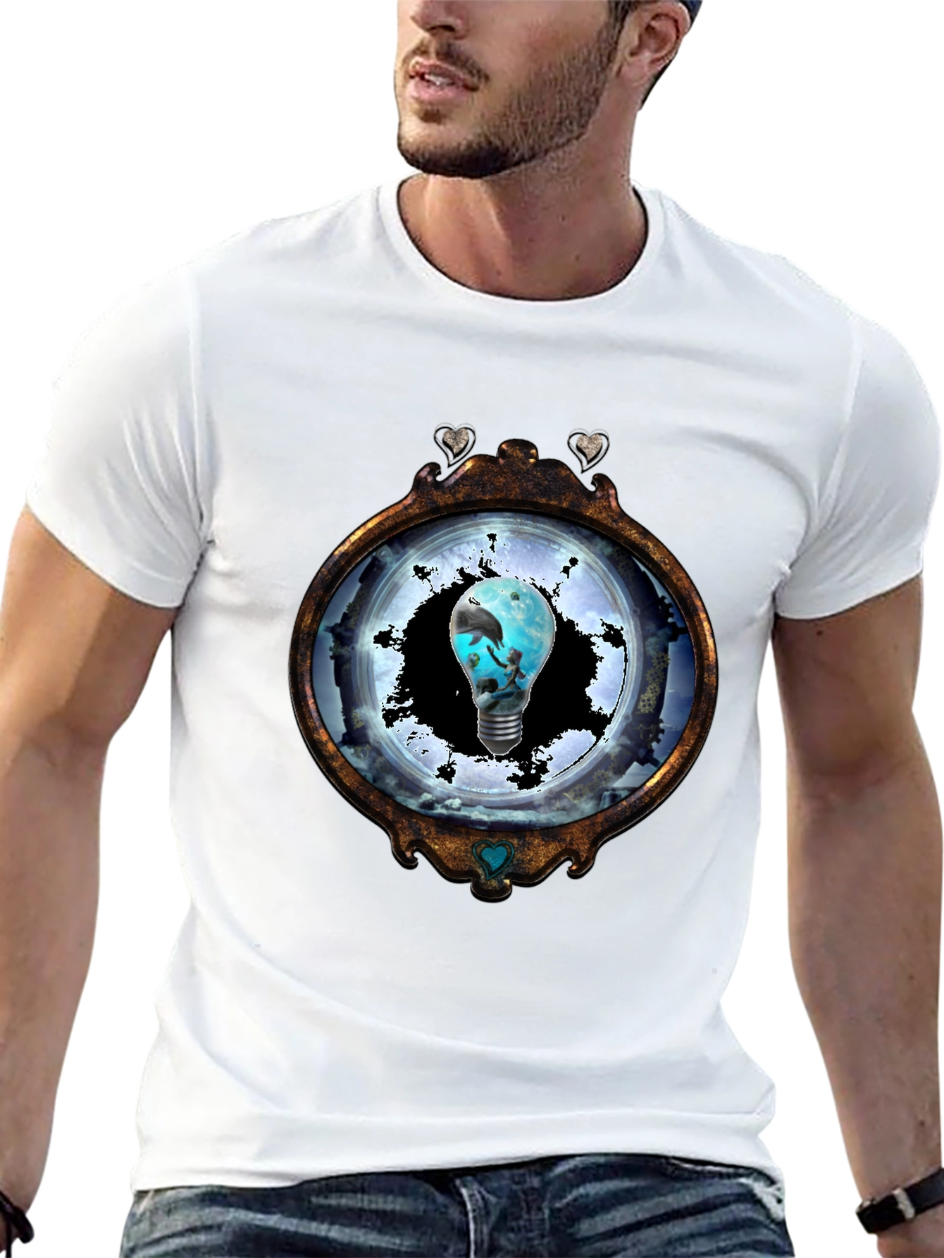 Ocean Lightbulb Graphic Tee - Unique Design