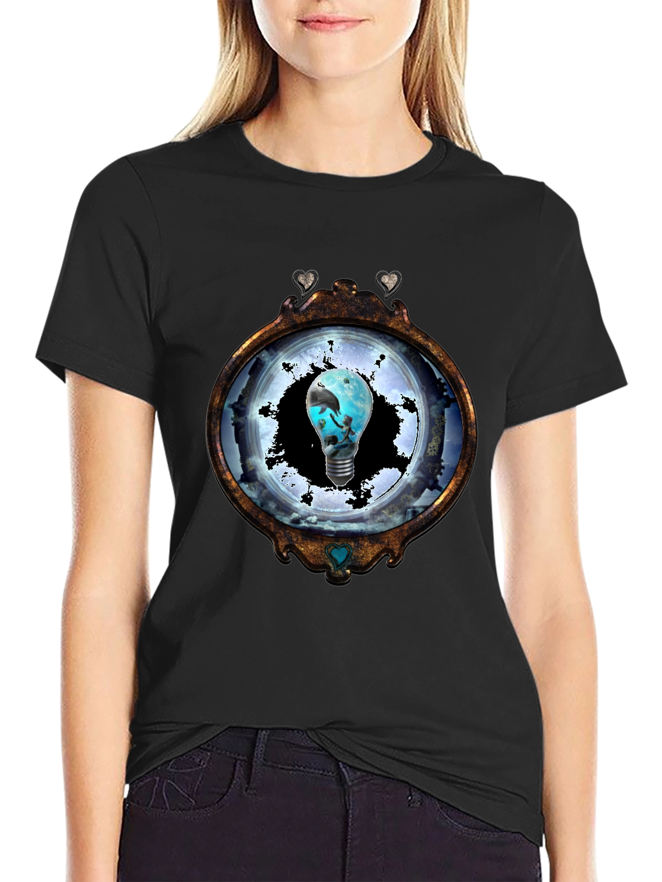 Ocean Lightbulb Graphic Tee - Unique Design
