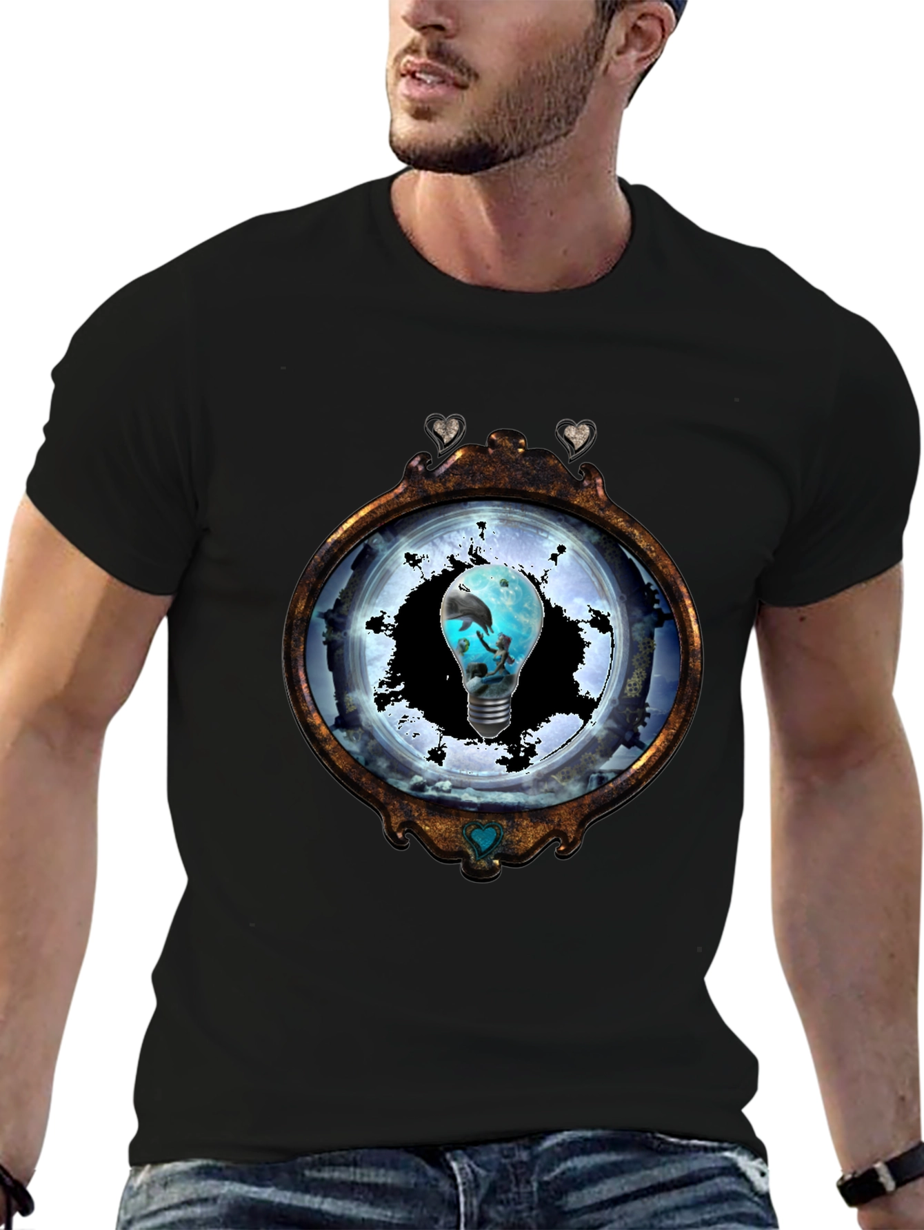 Ocean Lightbulb Graphic Tee - Unique Design