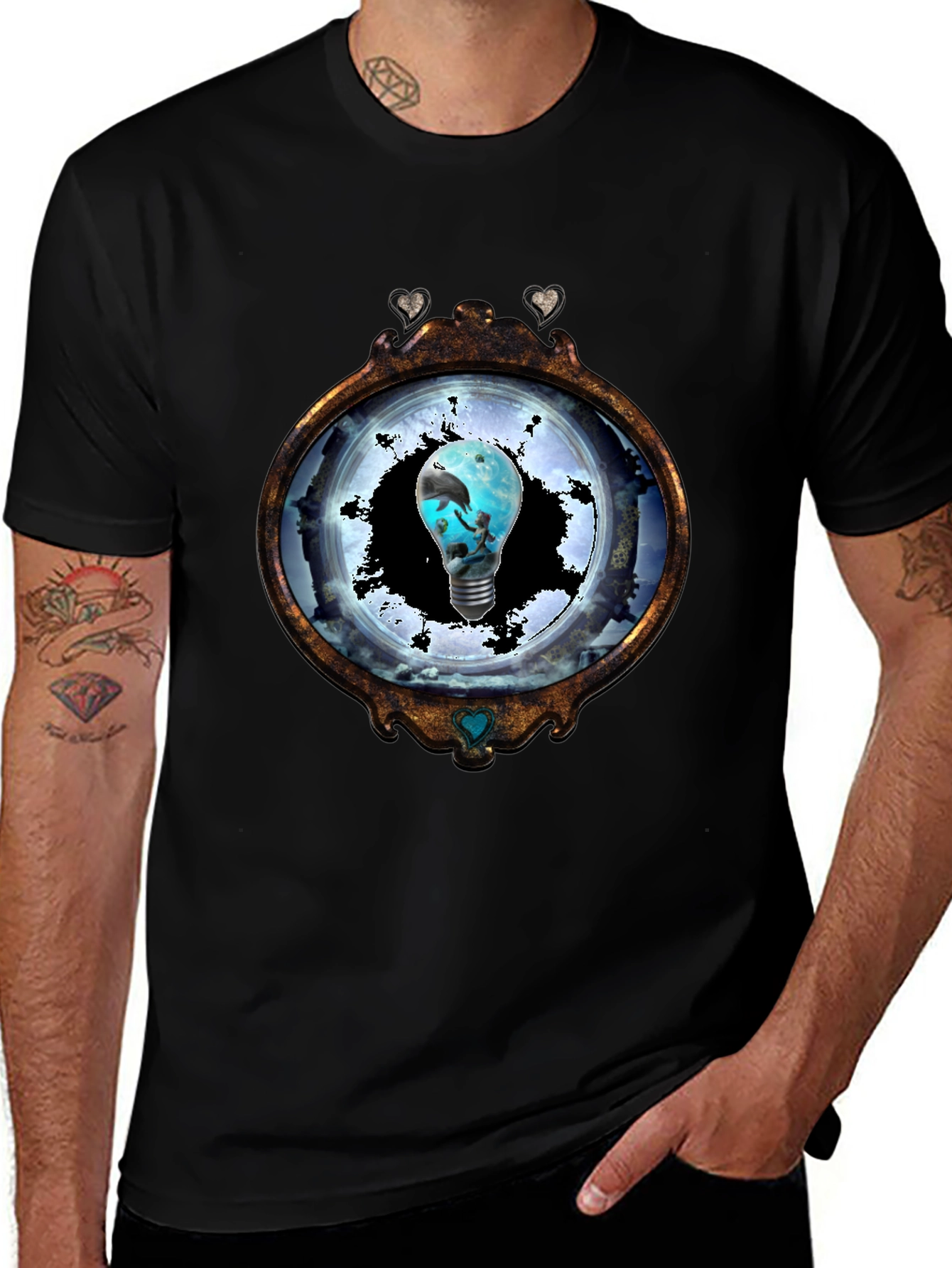 Ocean Lightbulb Graphic Tee - Unique Design