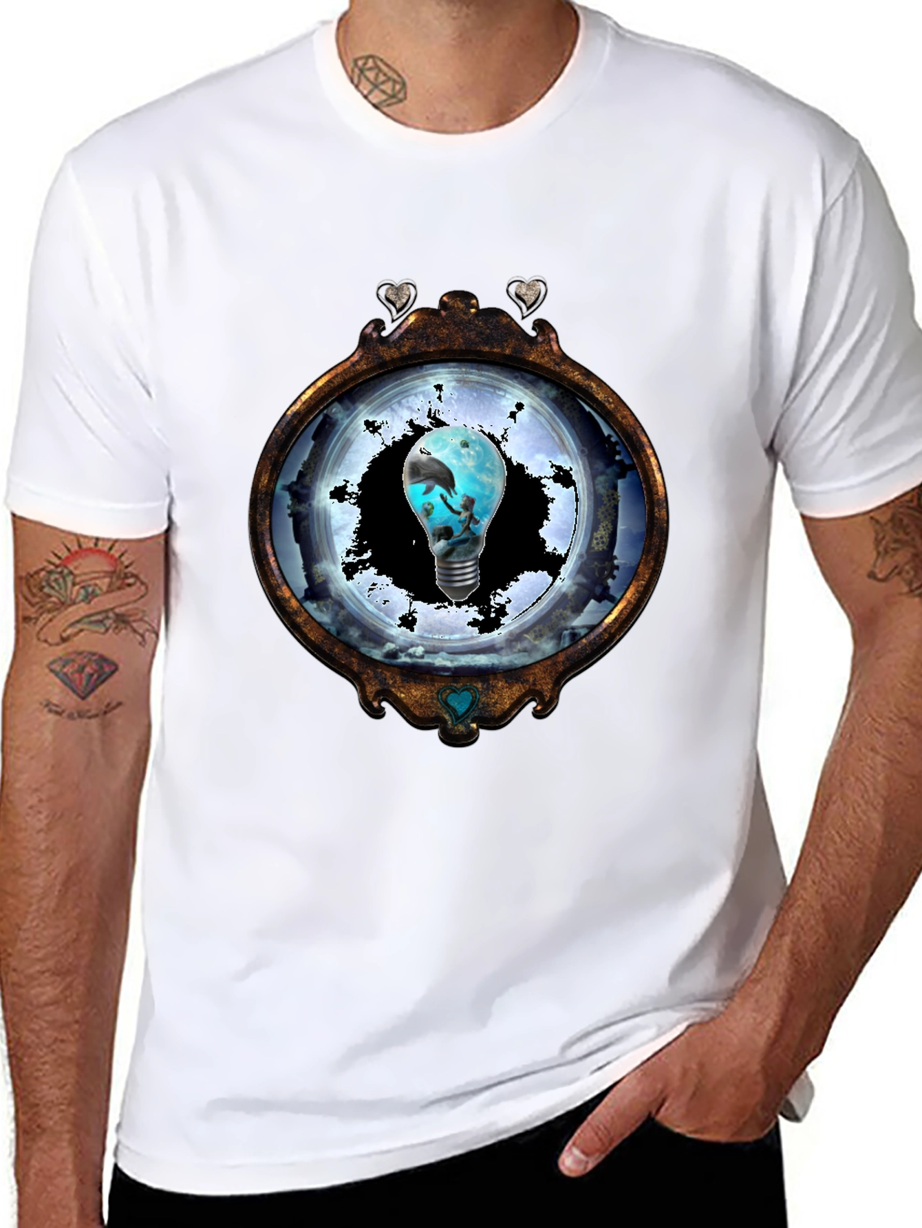Ocean Lightbulb Graphic Tee - Unique Design