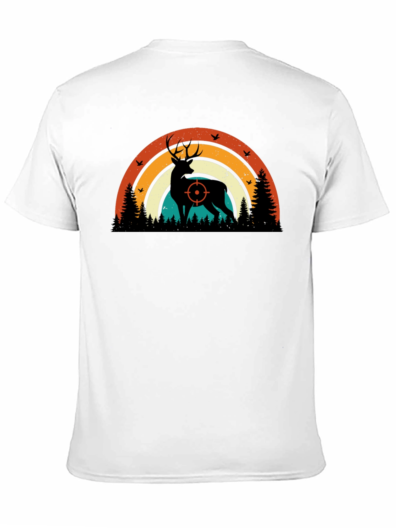 Retro Deer Hunting T-Shirt - Target Silhouette