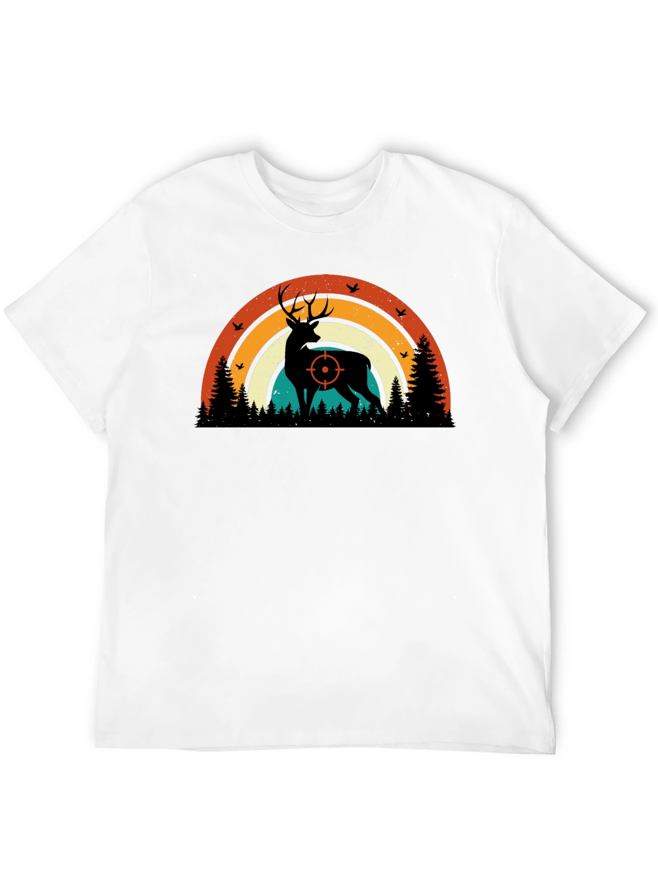 Retro Deer Hunting T-Shirt - Target Silhouette