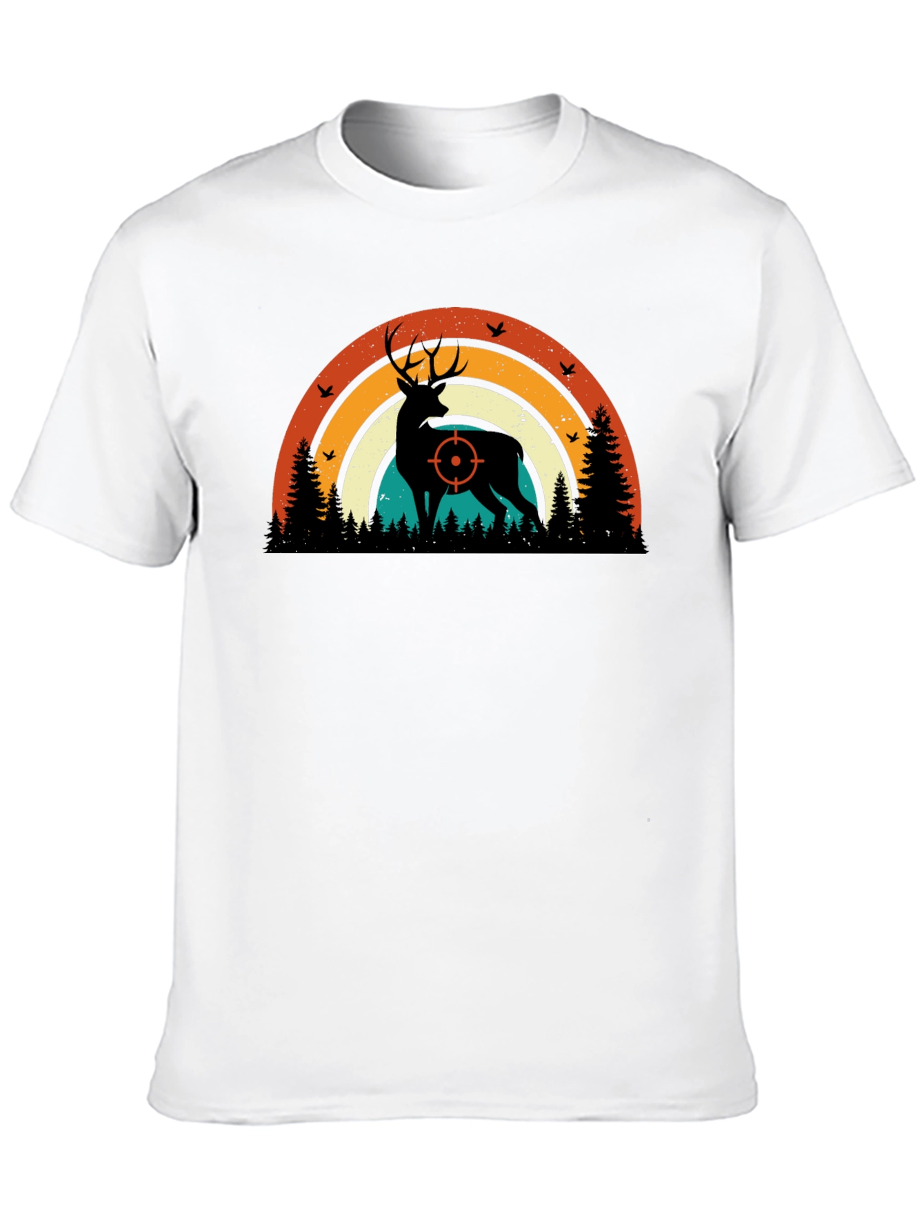 Retro Deer Hunting T-Shirt - Target Silhouette