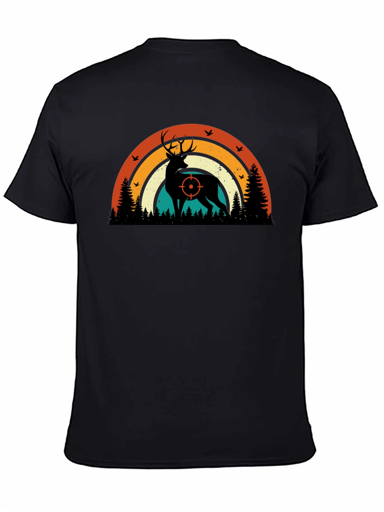 Retro Deer Hunting T-Shirt - Target Silhouette