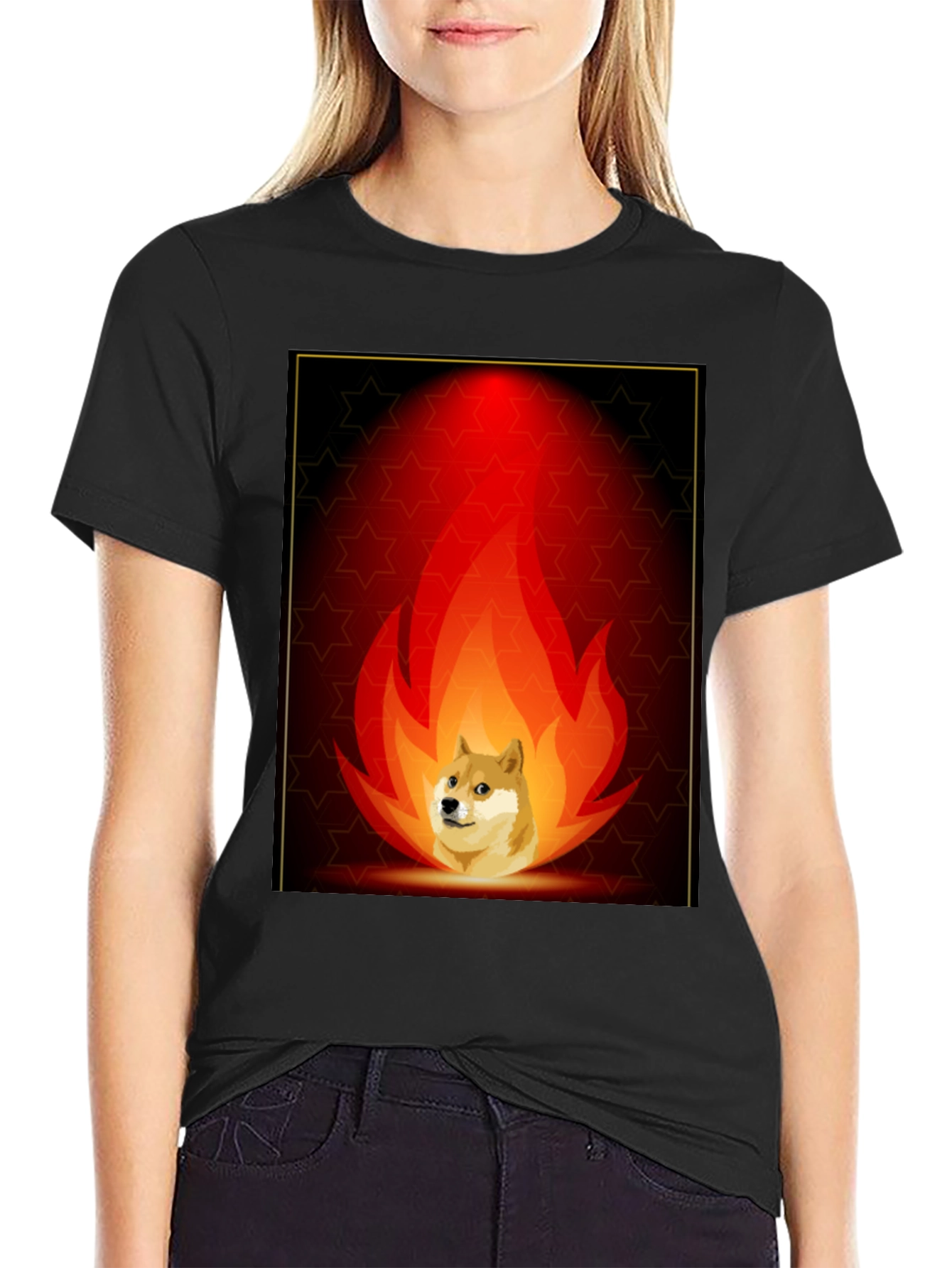 Doge on Fire Graphic Tee