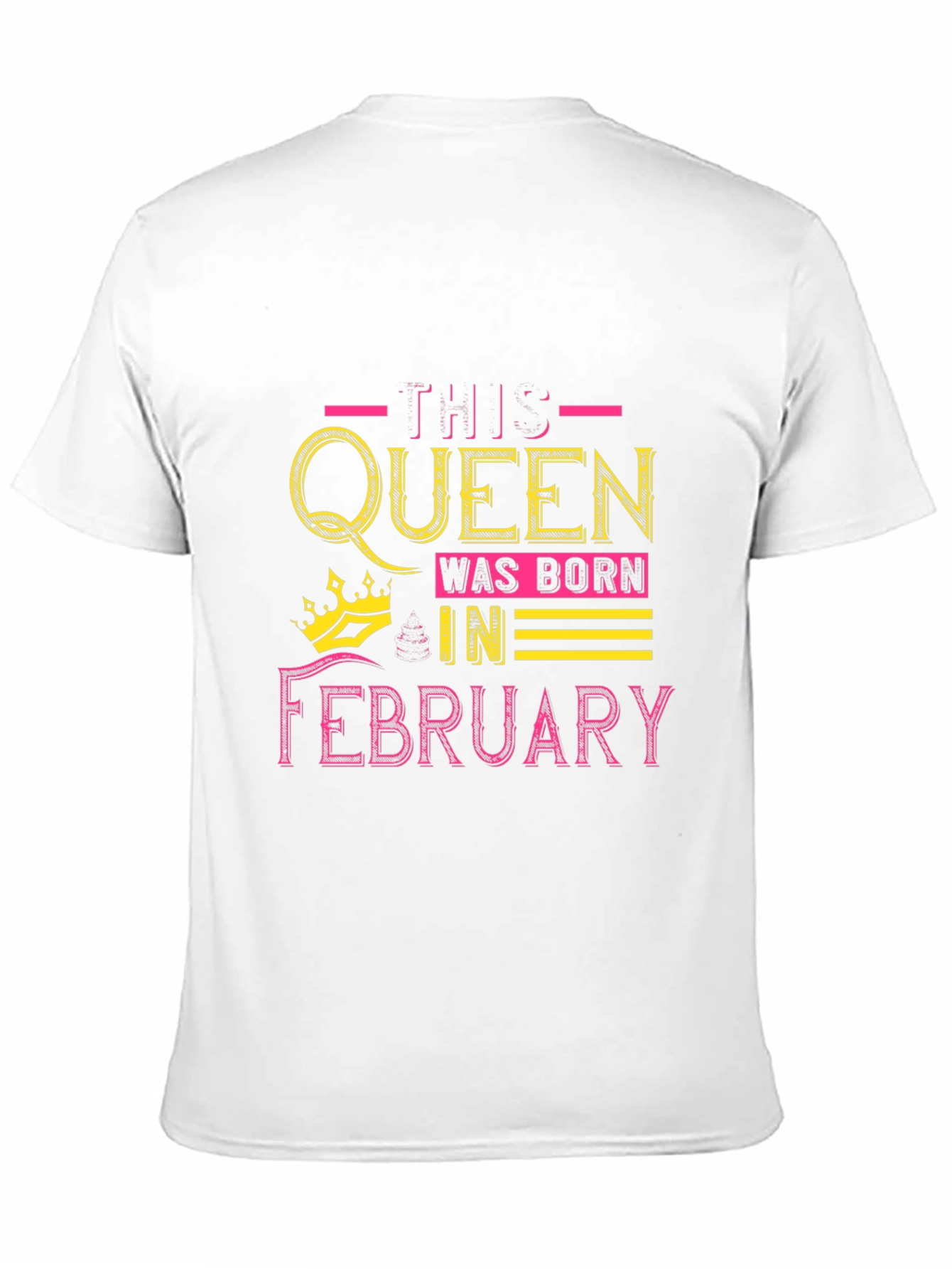 Queen Born in February Black T-Shirt