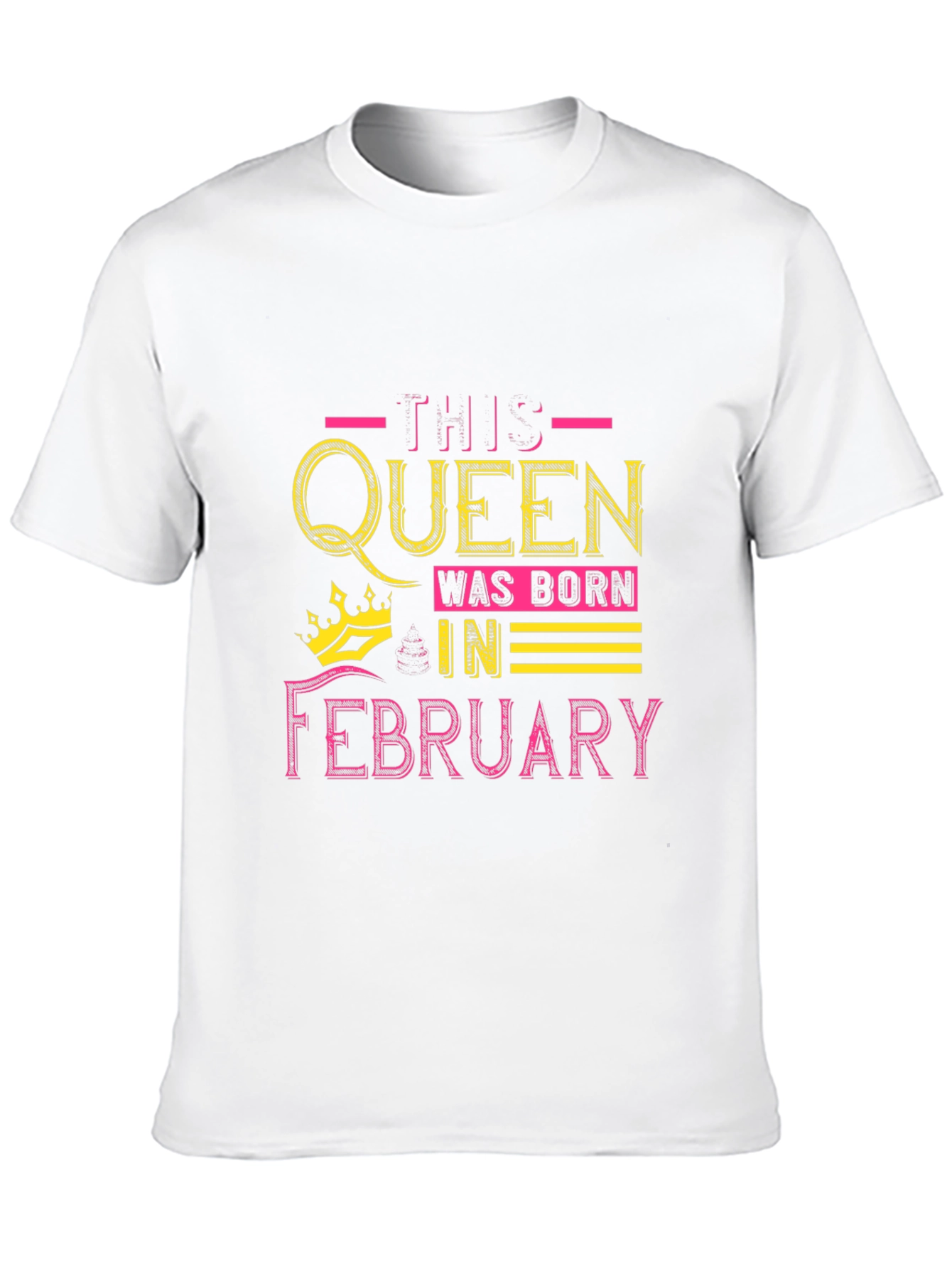 Queen Born in February Black T-Shirt
