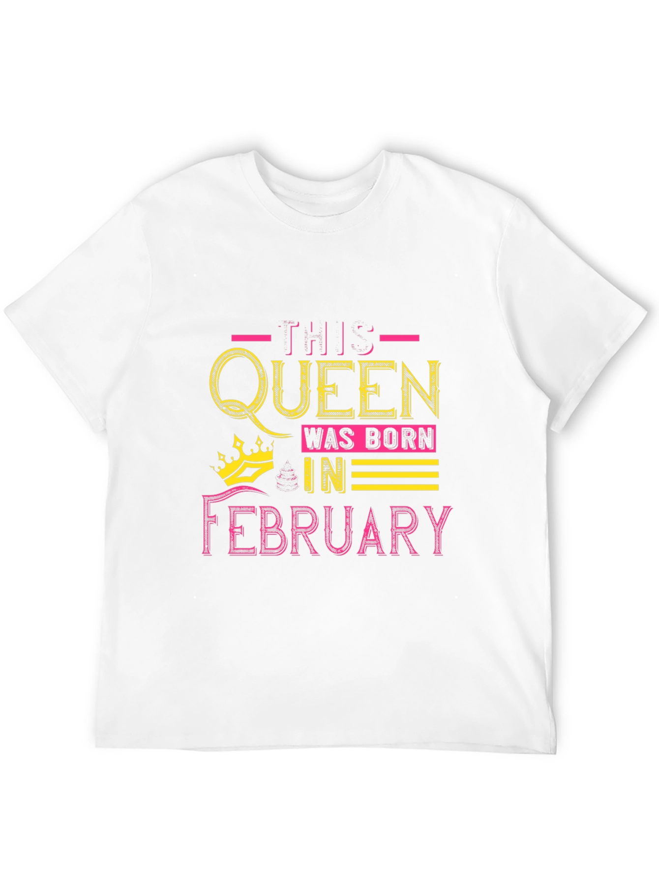 Queen Born in February Black T-Shirt