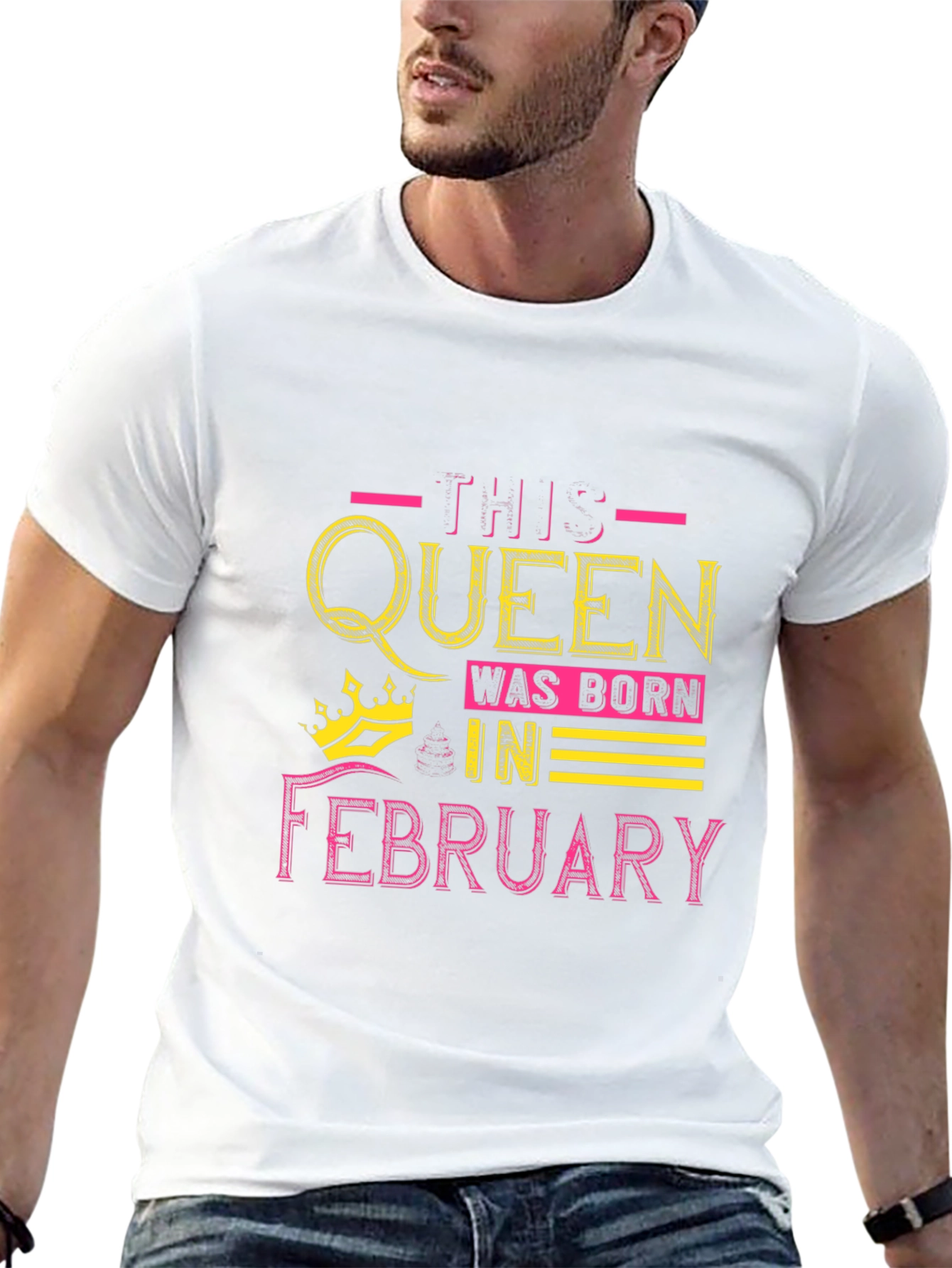 Queen Born in February Black T-Shirt