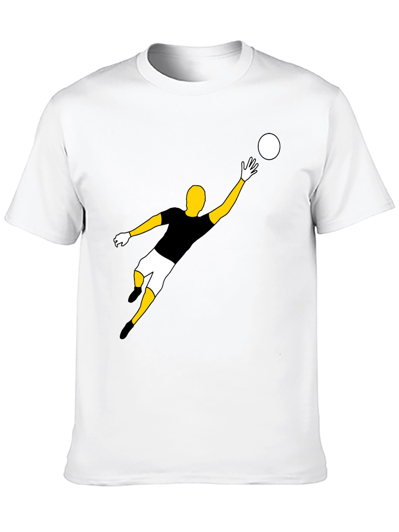 Goalkeeper Graphic Tee - Black Casual T-Shirt