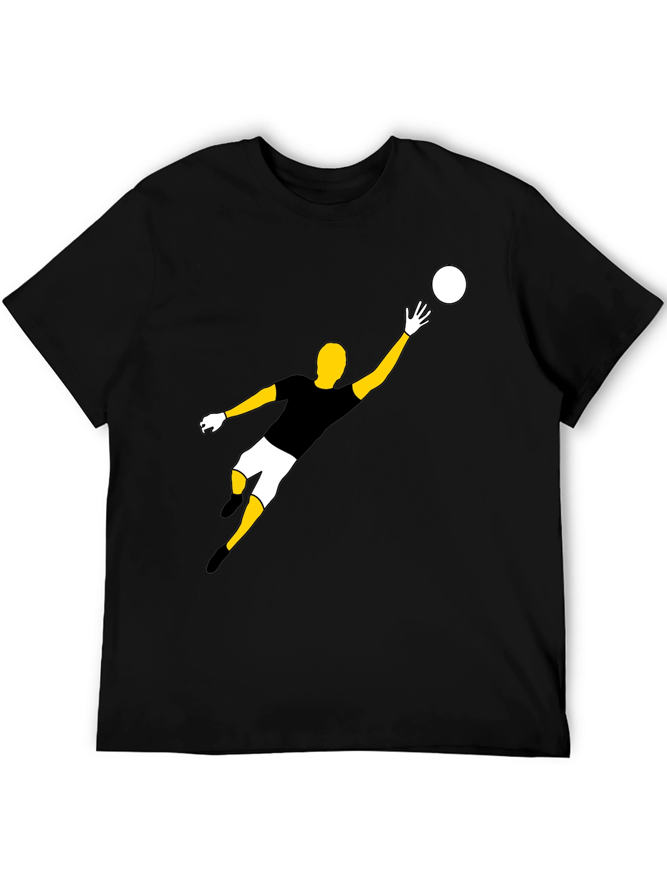 Goalkeeper Graphic Tee - Black Casual T-Shirt
