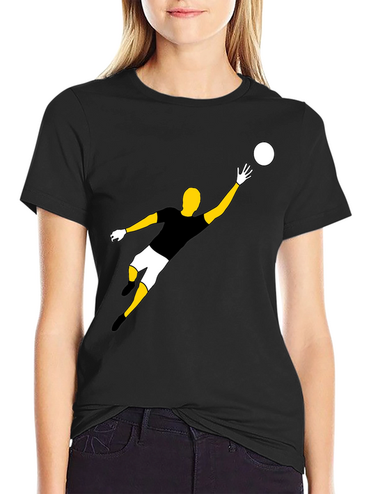 Goalkeeper Graphic Tee - Black Casual T-Shirt