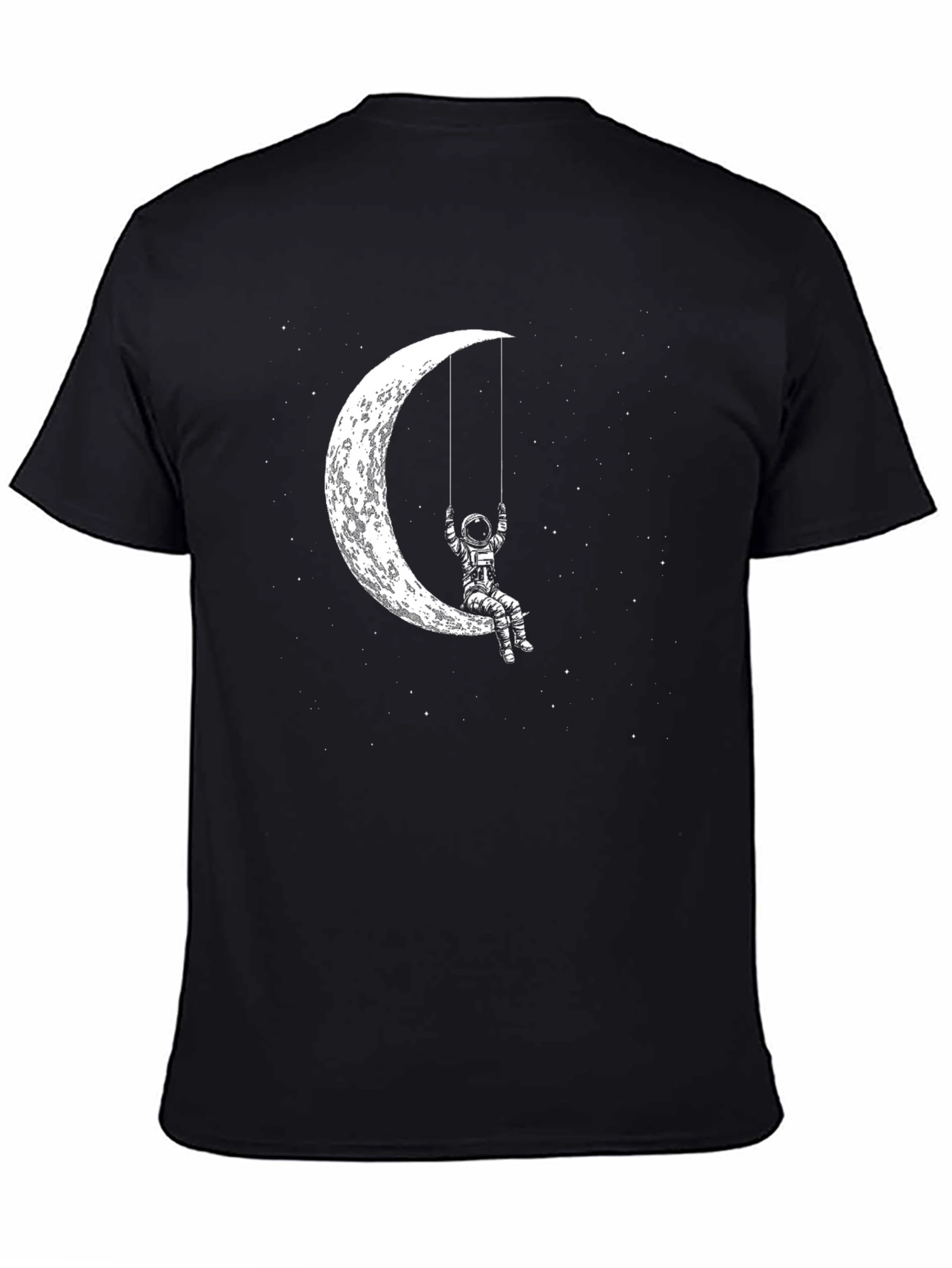 Astronaut Moon Swing Graphic Tee - Black