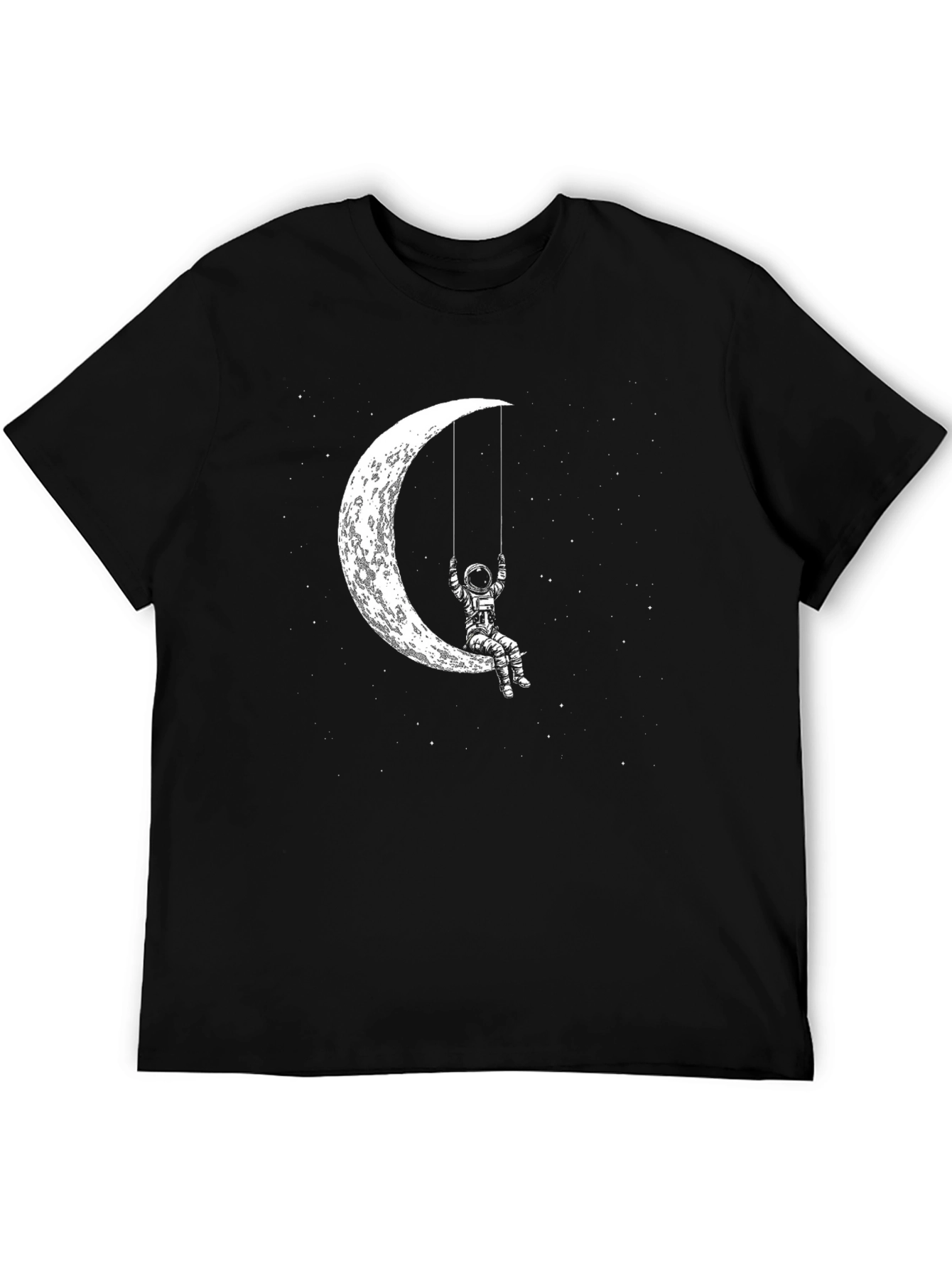 Astronaut Moon Swing Graphic Tee - Black
