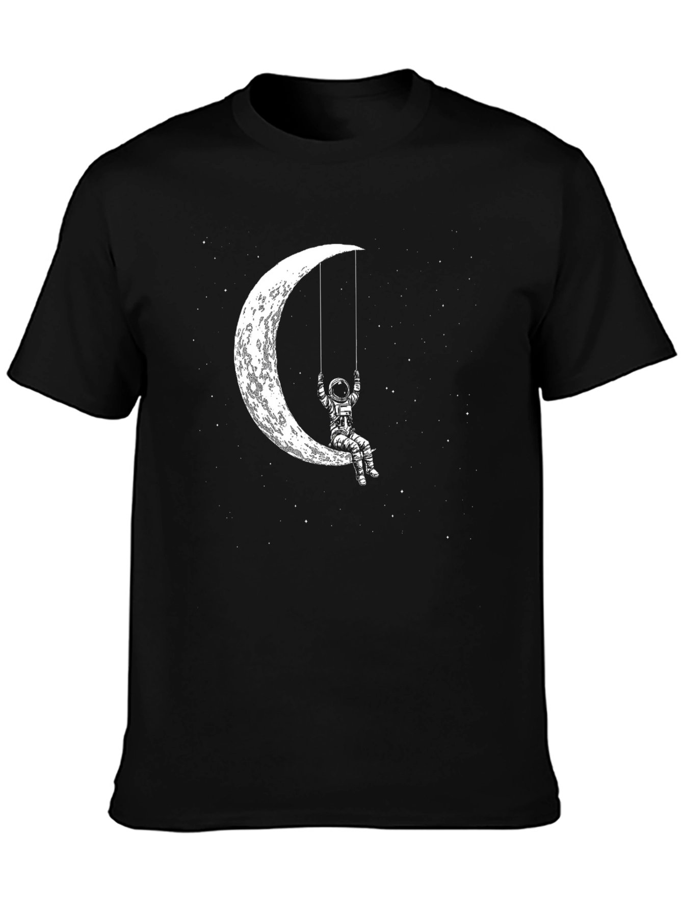 Astronaut Moon Swing Graphic Tee - Black