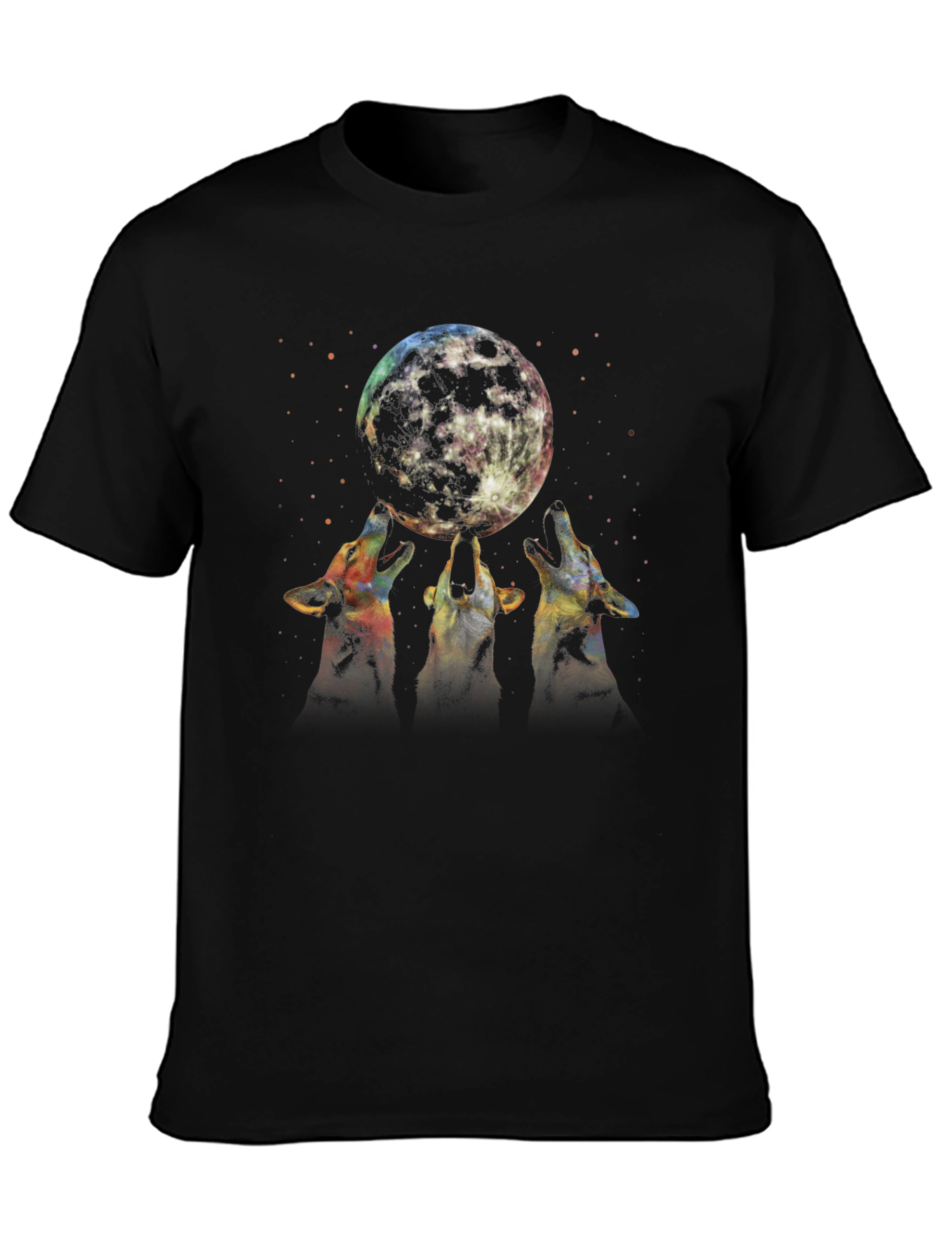 Wolf Moon Graphic Tee - Black T-Shirt