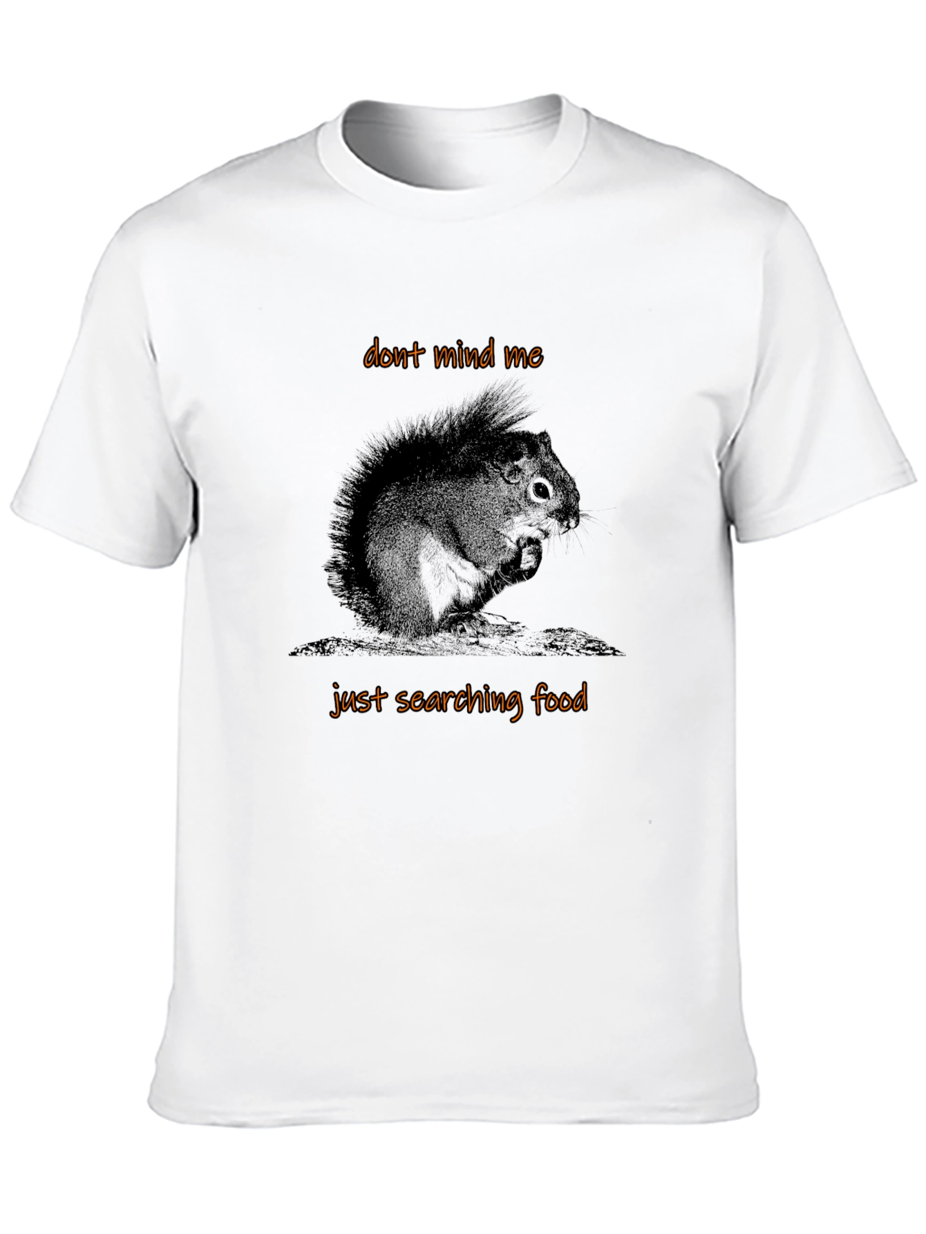 Whimsical Squirrel Graphic Tee - Dont Mind Me