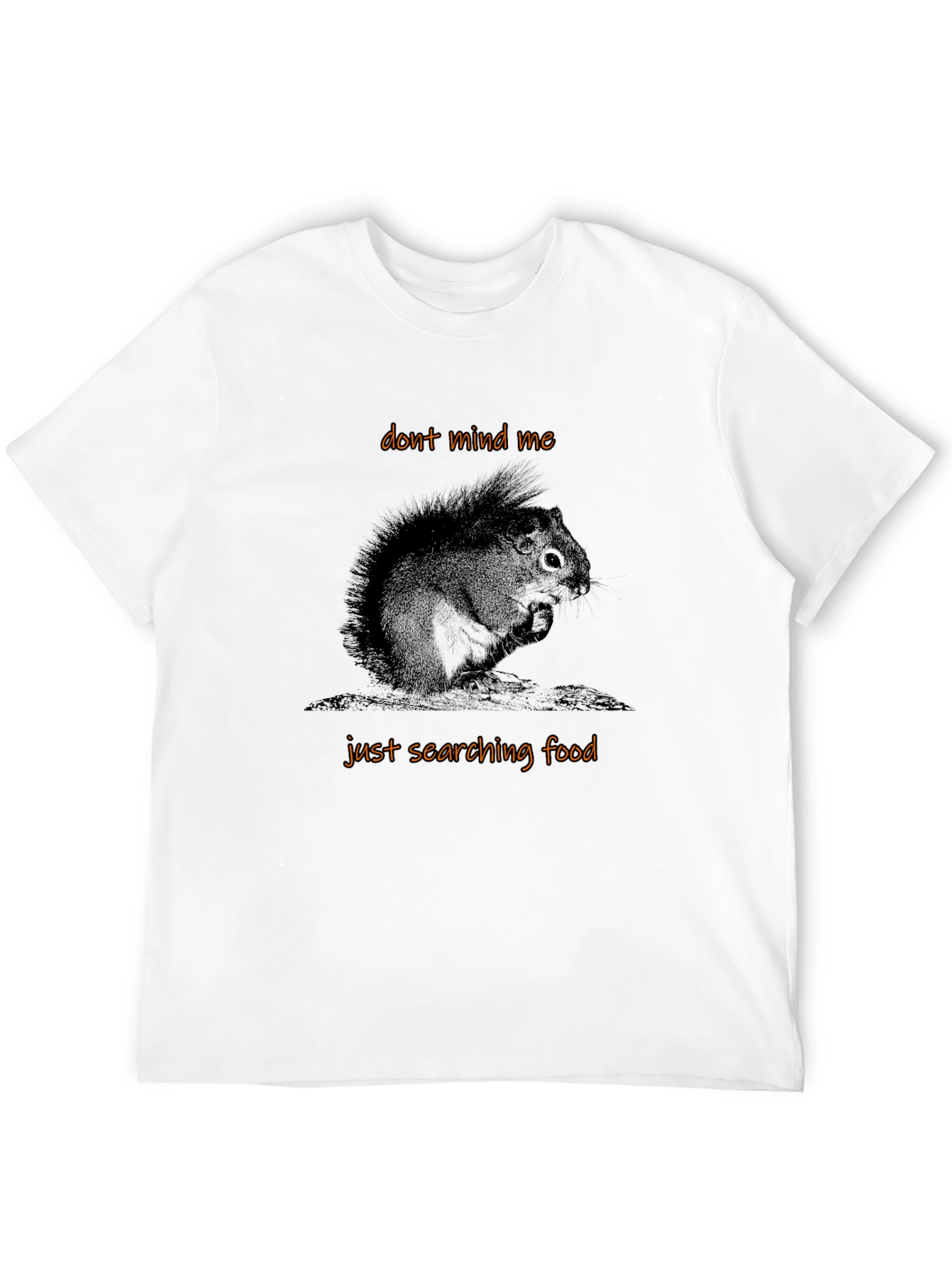 Whimsical Squirrel Graphic Tee - Dont Mind Me