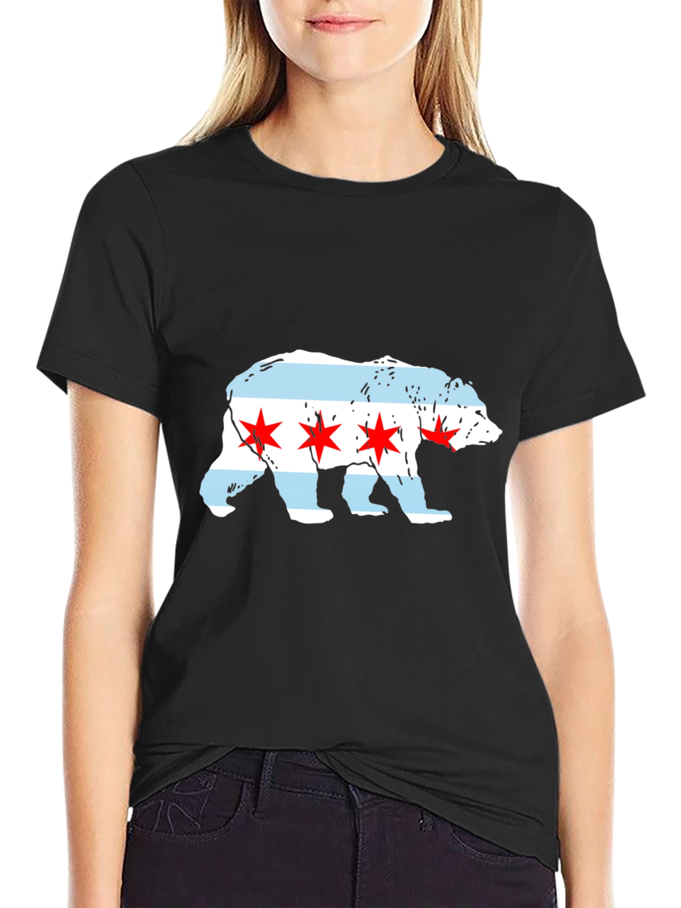 Chicago Bear Flag Graphic T-Shirt