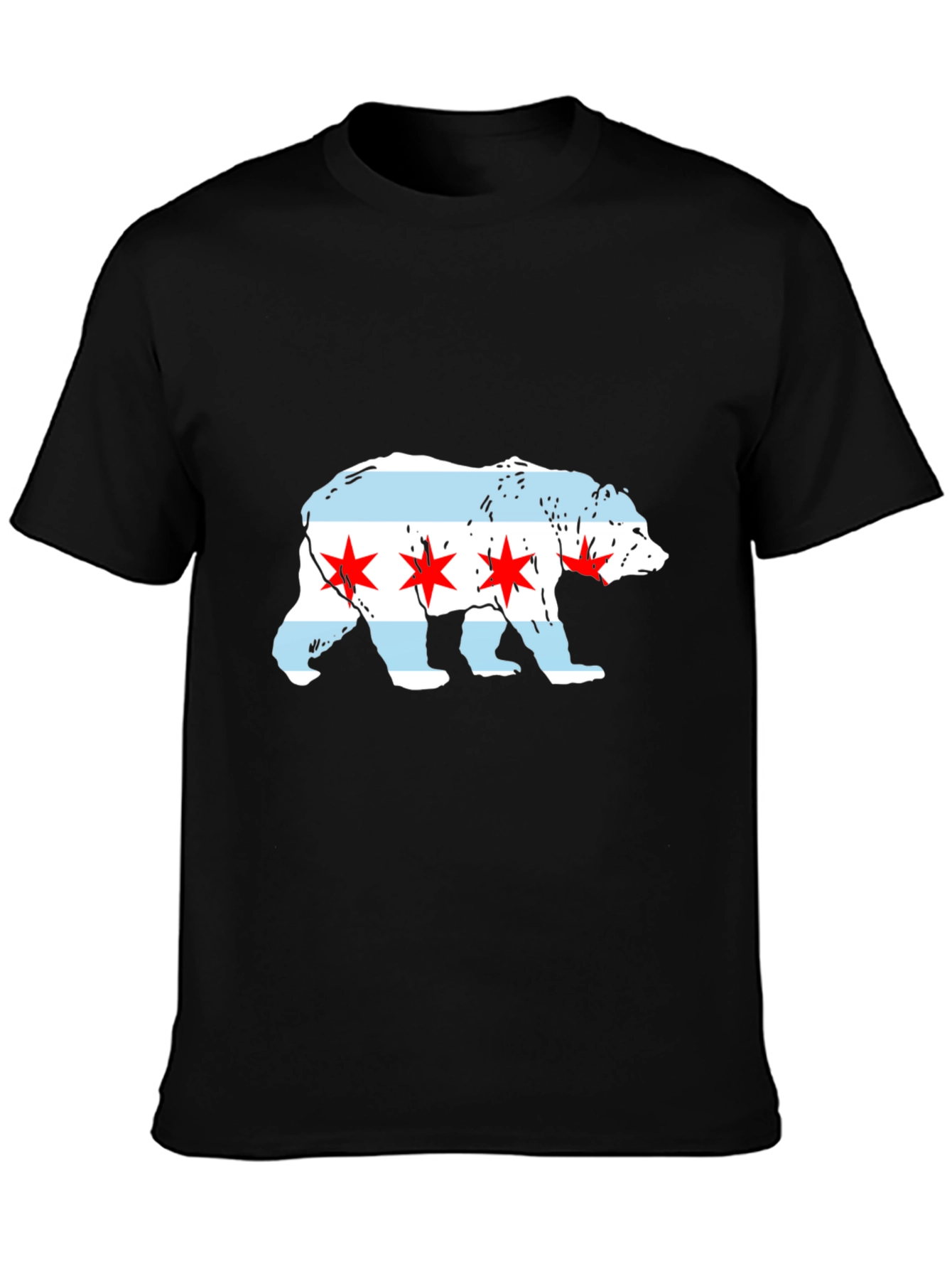 Chicago Bear Flag Graphic T-Shirt