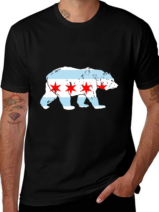Chicago Bear Flag Graphic T-Shirt