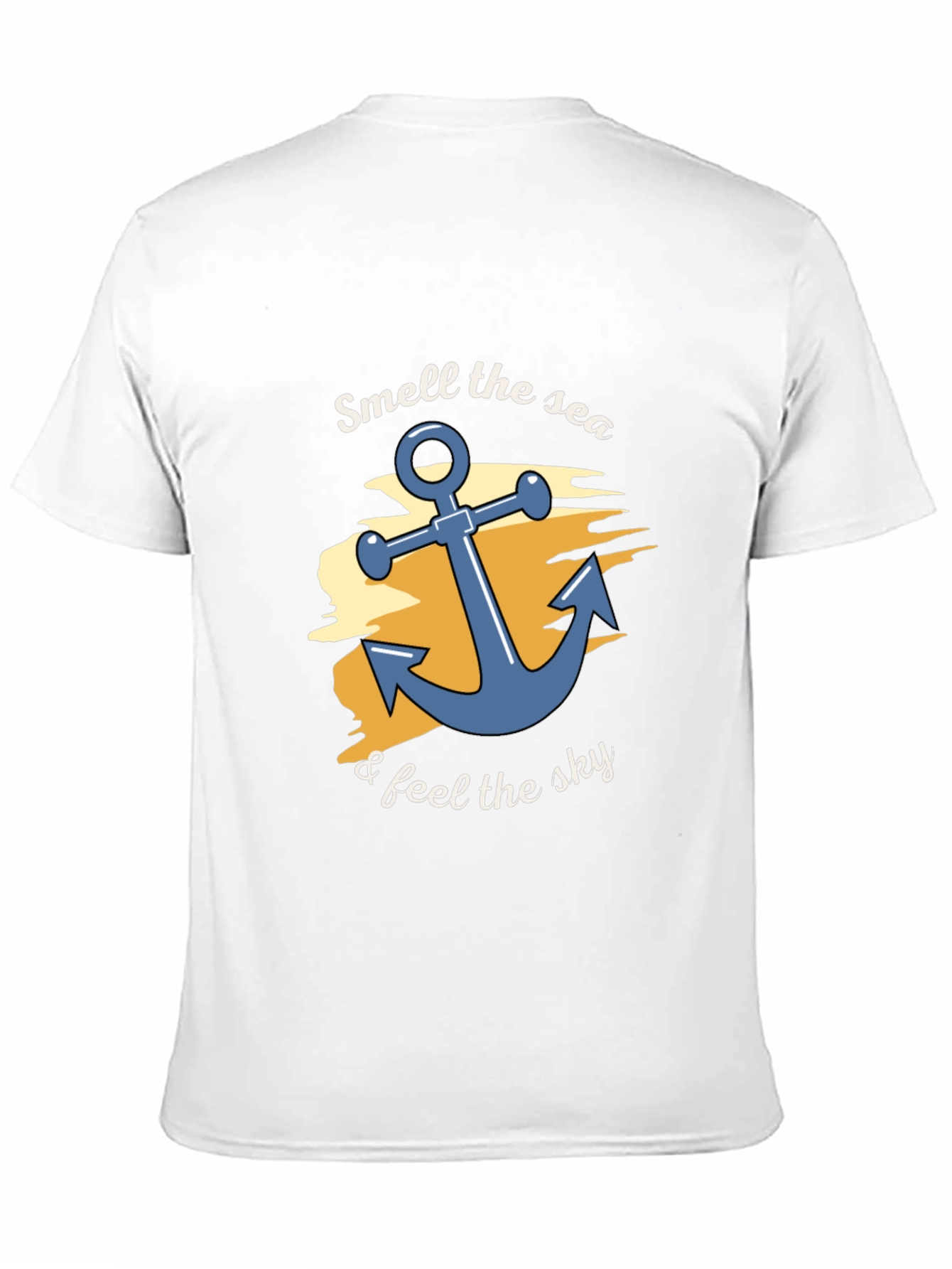 Smell the Sea Black Cotton Graphic T-Shirt