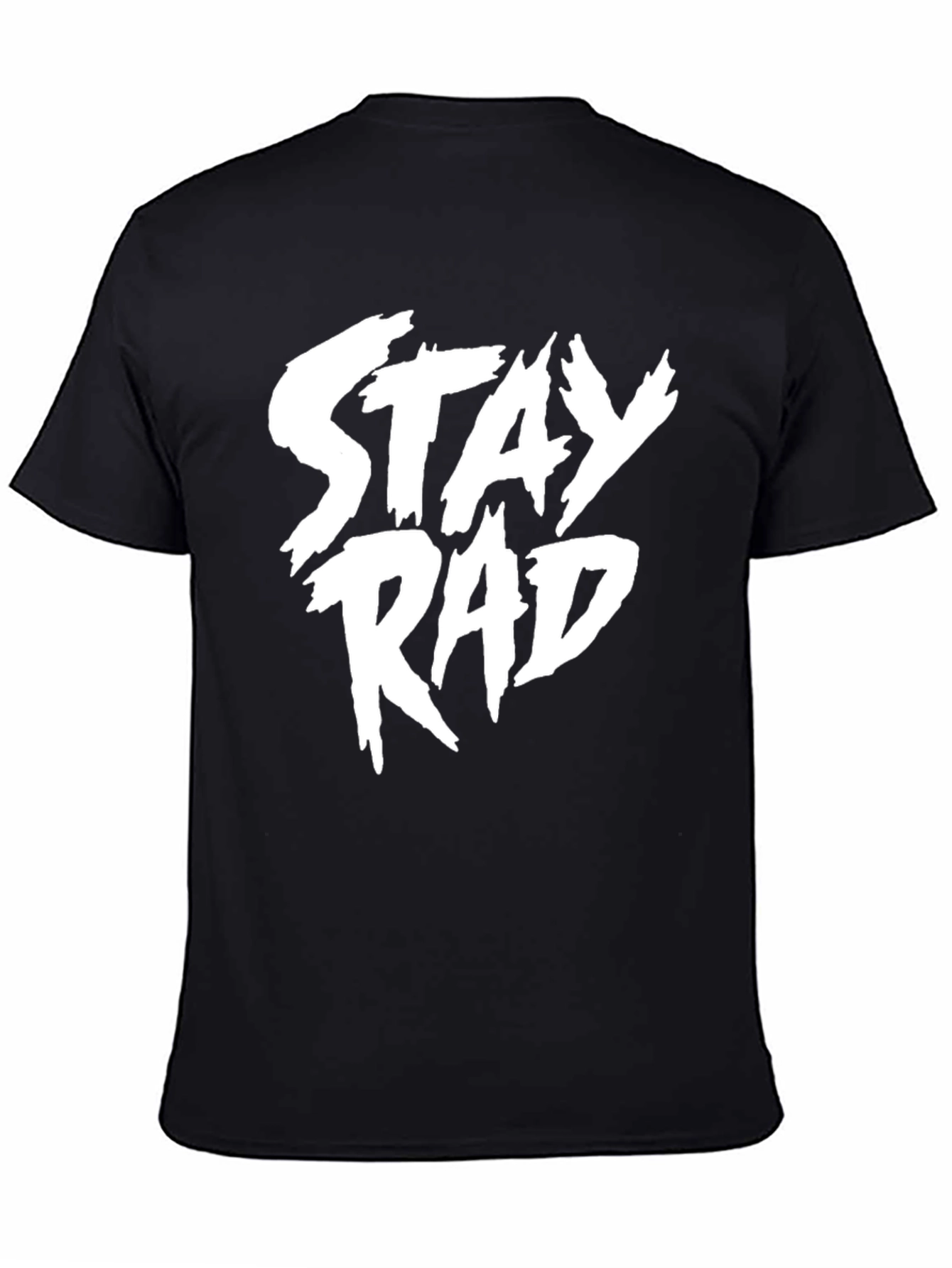 Stay Rad Graphic Tee - Black Cotton T-Shirt