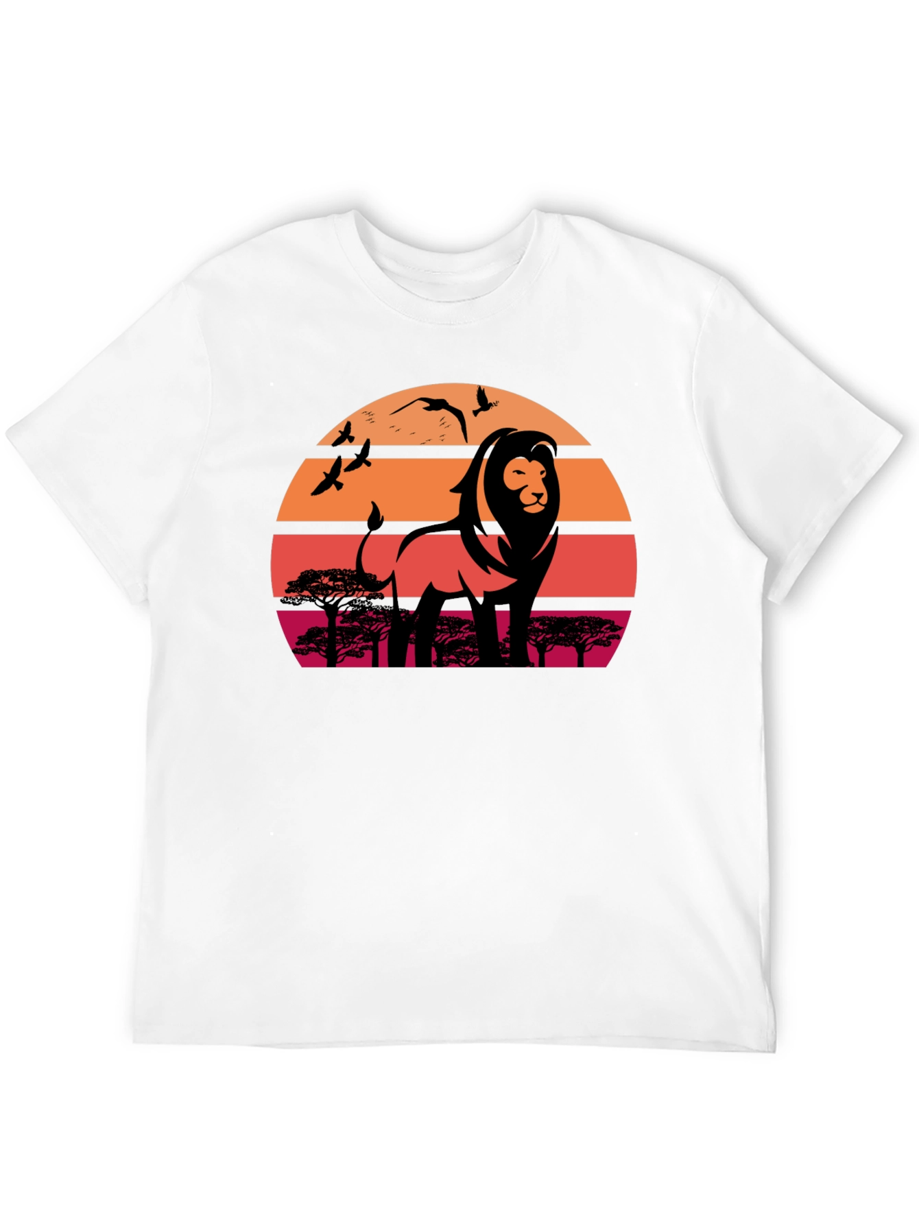 Lion Sunset Graphic T-Shirt