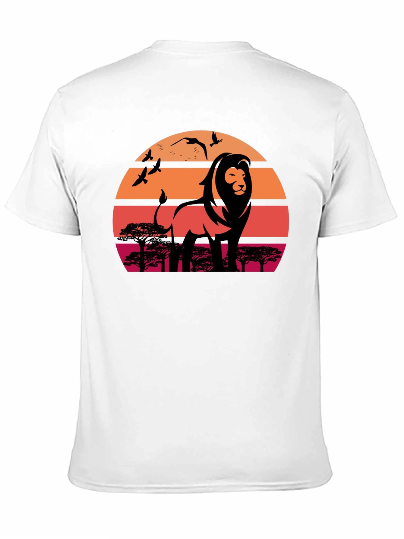 Lion Sunset Graphic T-Shirt