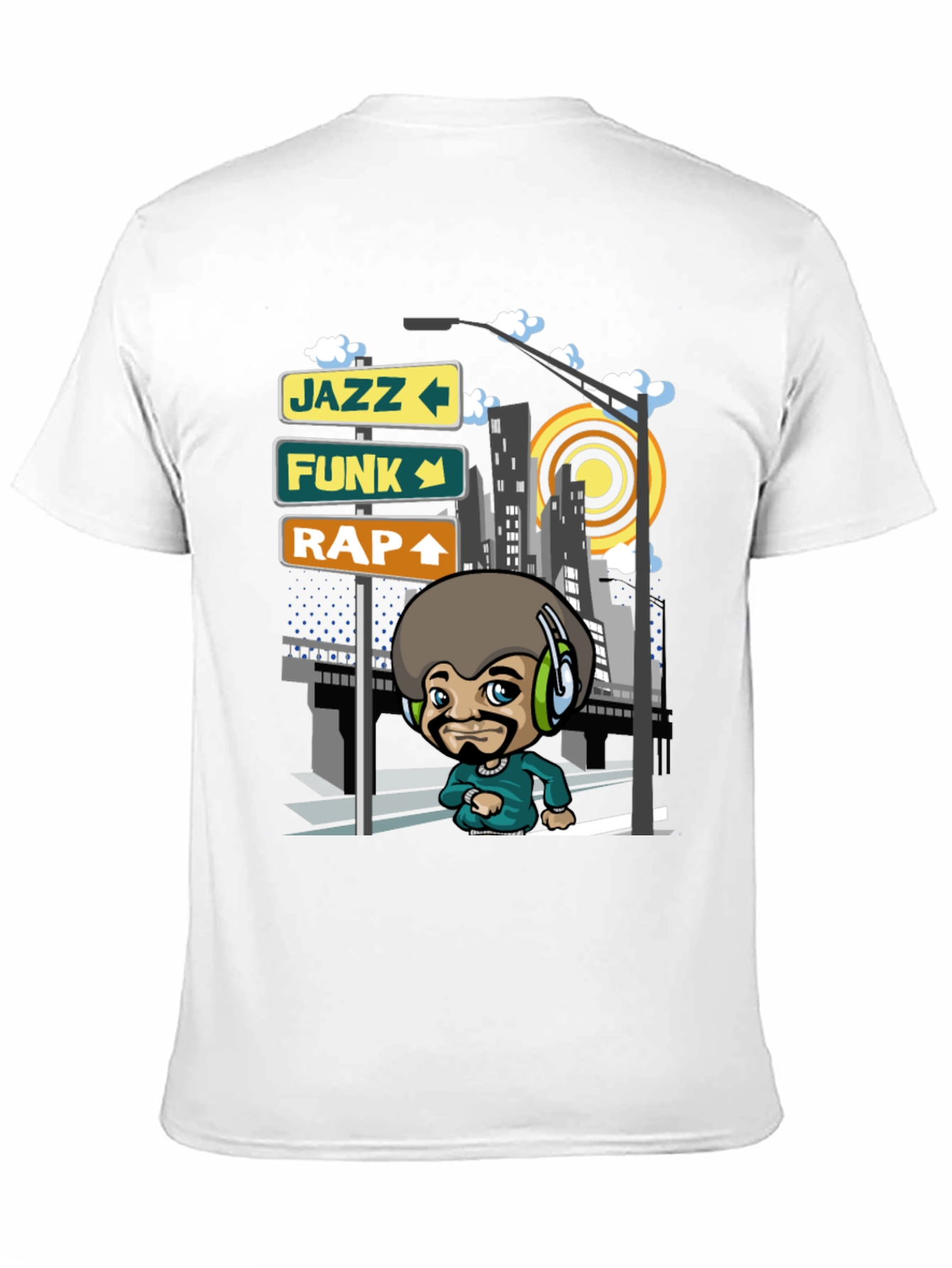 Cool Afro DJ Graphic T-Shirt - Jazz Funk Rap