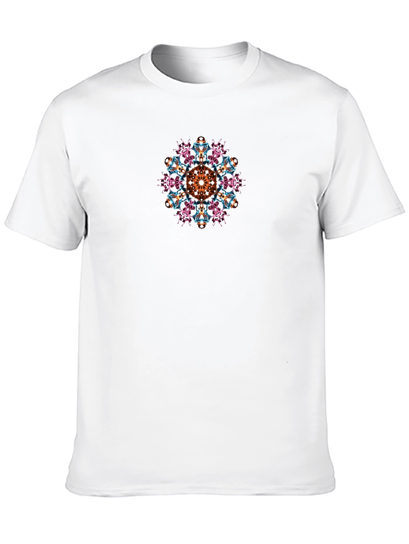 Geometric Mandala Graphic Tee - Black