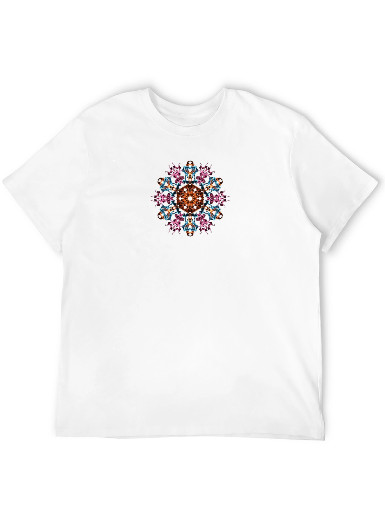 Geometric Mandala Graphic Tee - Black