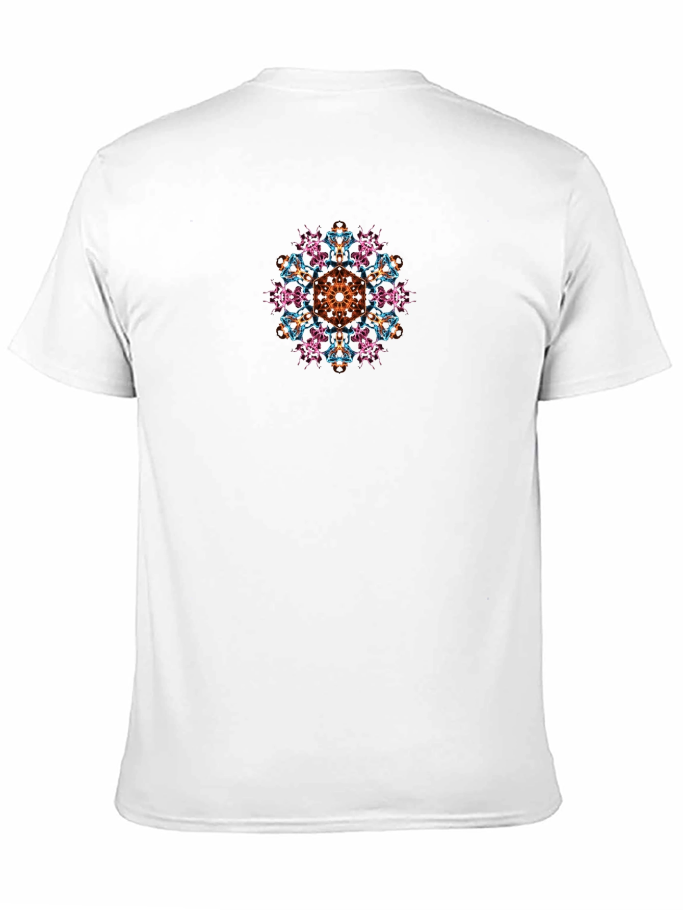 Geometric Mandala Graphic Tee - Black