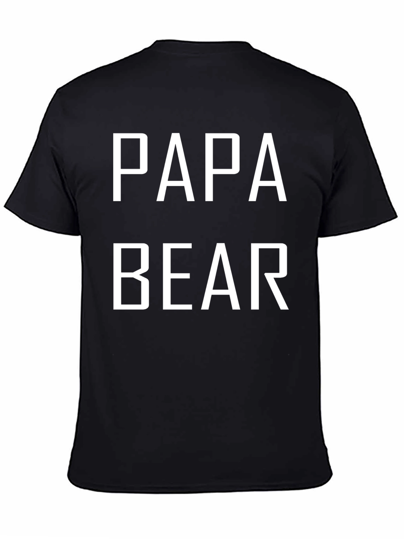 Papa Bear Graphic Tee - Black Crew Neck T-Shirt
