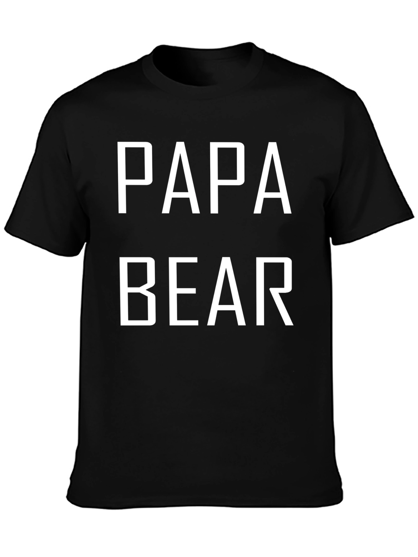 Papa Bear Graphic Tee - Black Crew Neck T-Shirt