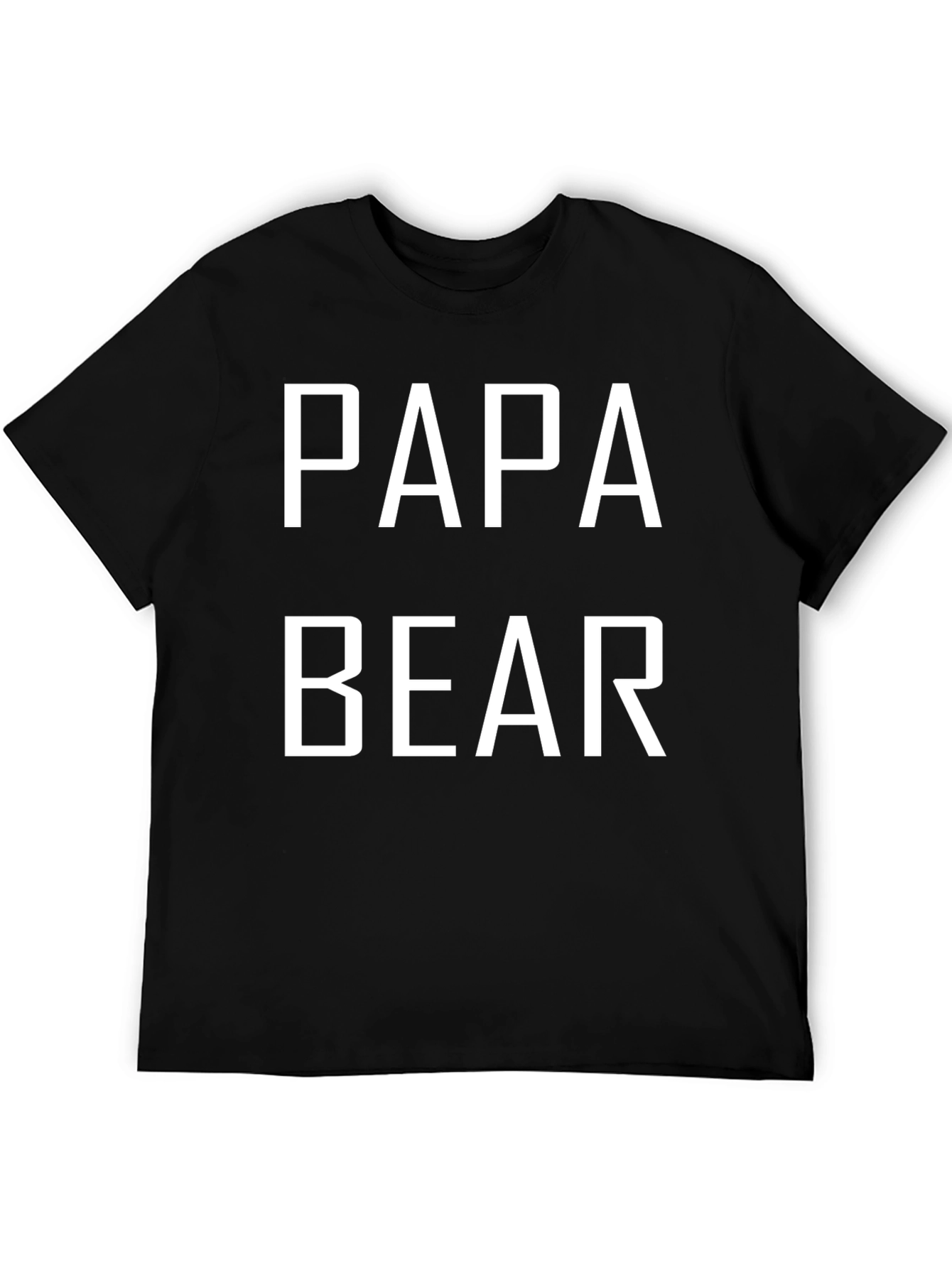 Papa Bear Graphic Tee - Black Crew Neck T-Shirt