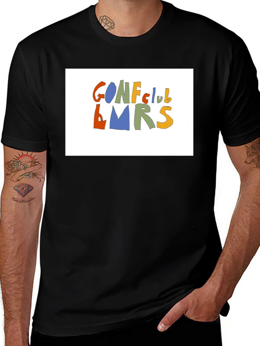 Golf Club LMRS Tee - Unique Graphic Print Black T-Shirt
