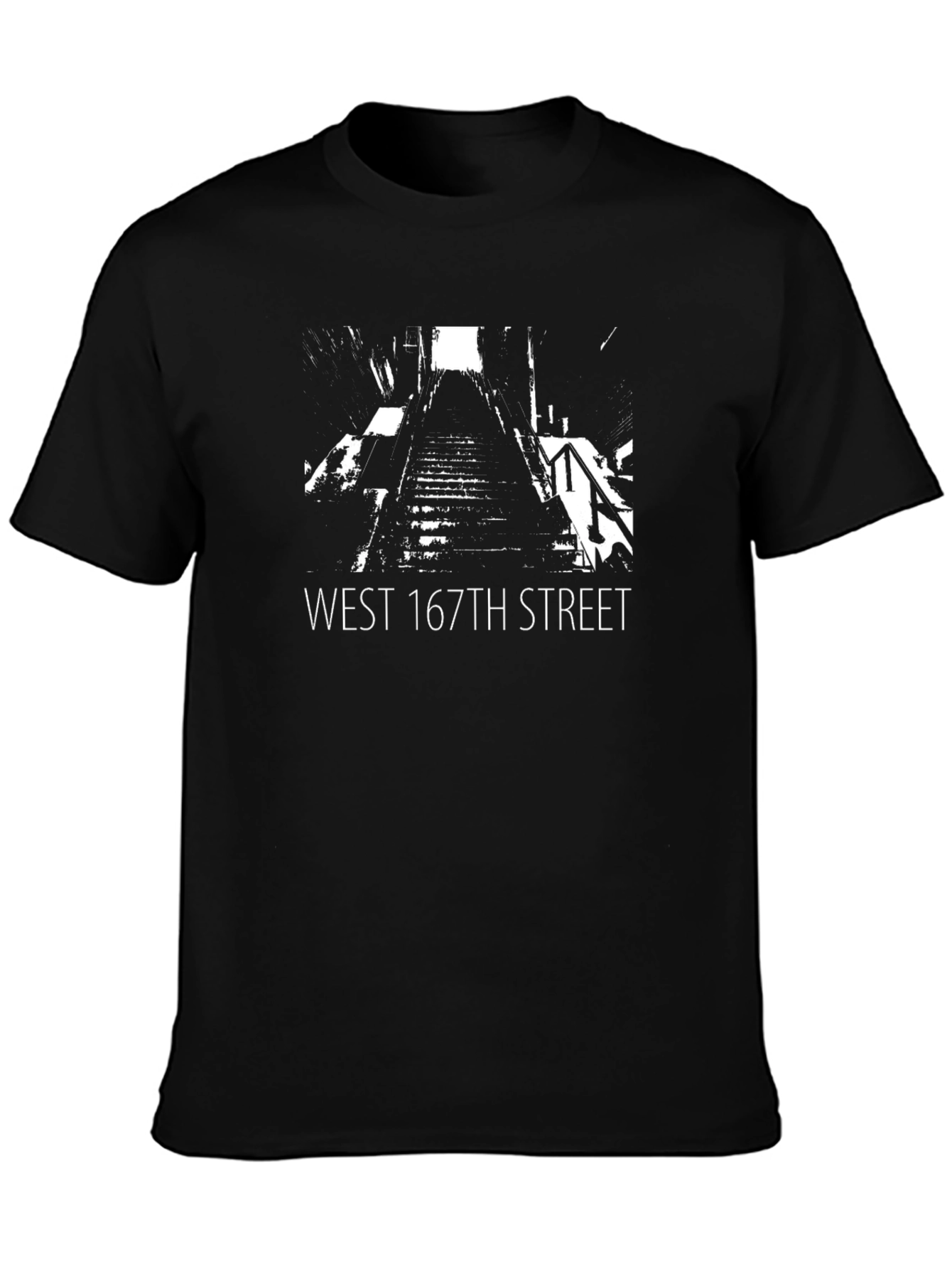 West 167th Street Black Graphic T-Shirt