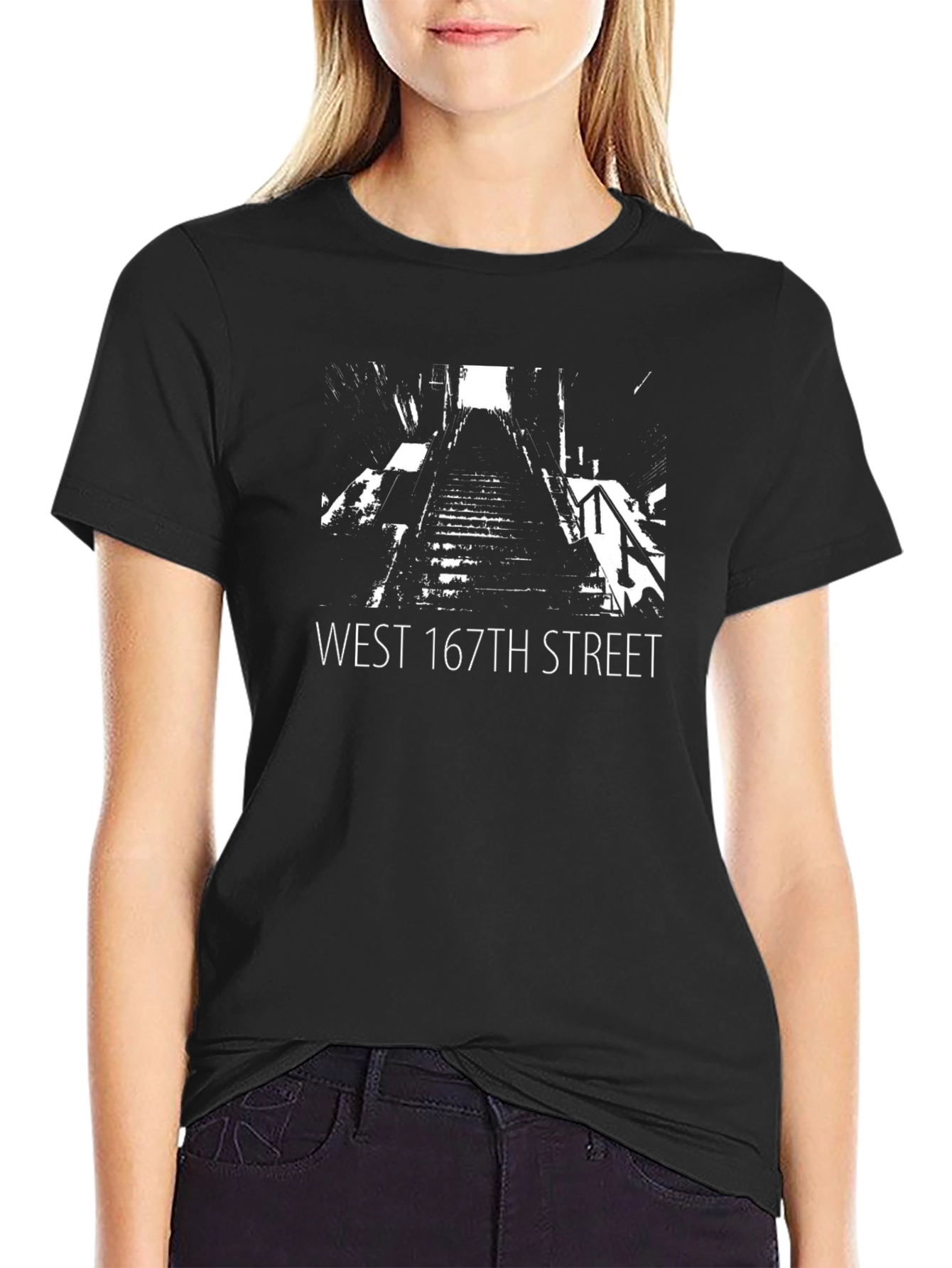 West 167th Street Black Graphic T-Shirt