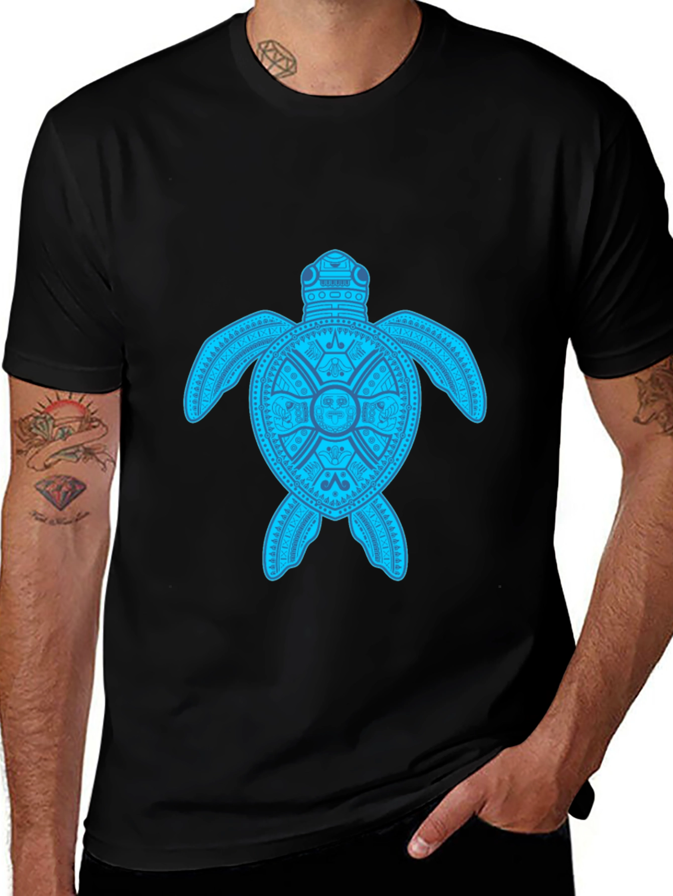 Turtle Graphic Tee - Black