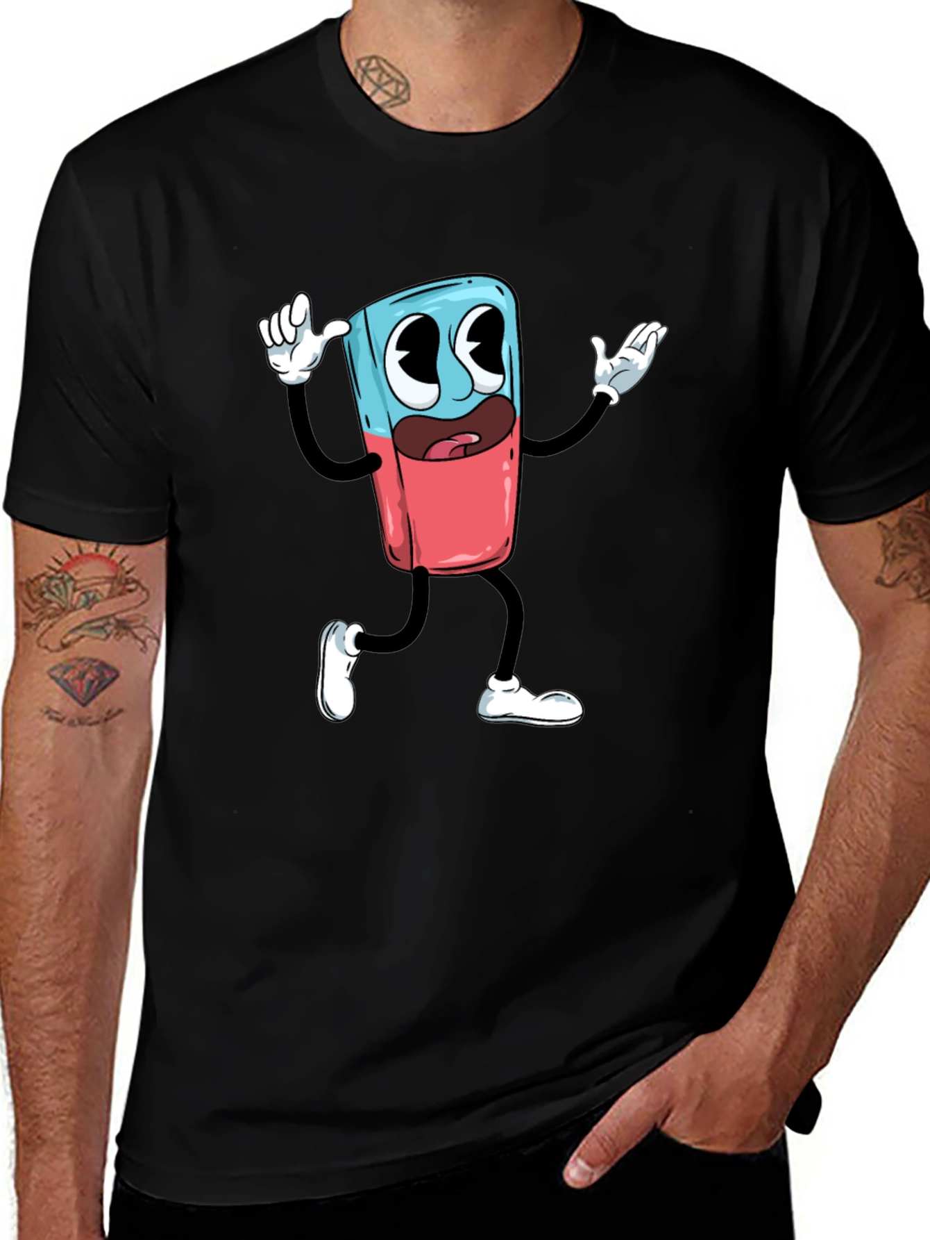 Cartoon Character Graphic Print T-Shirt