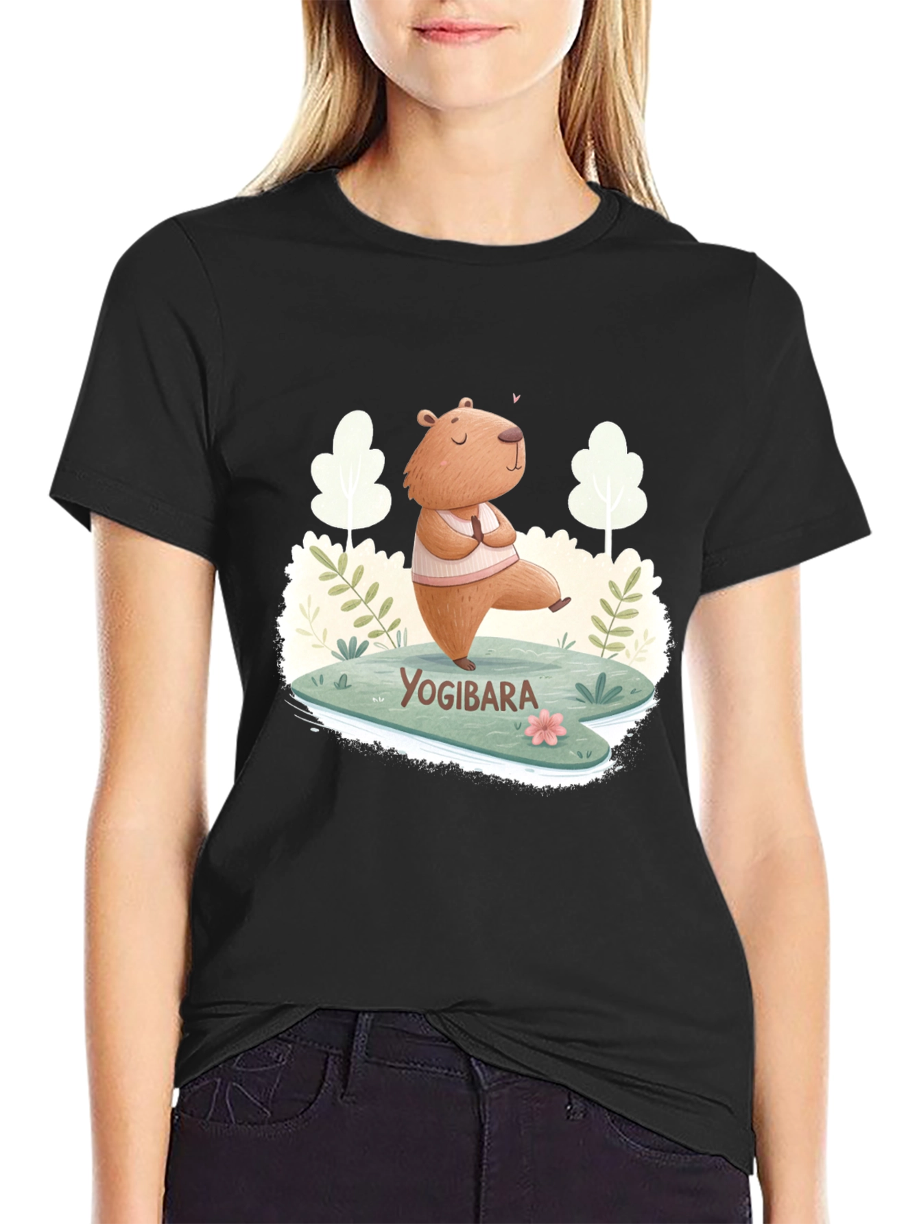 Yogibara Capybara T-Shirt - Meditation & Yoga Tee
