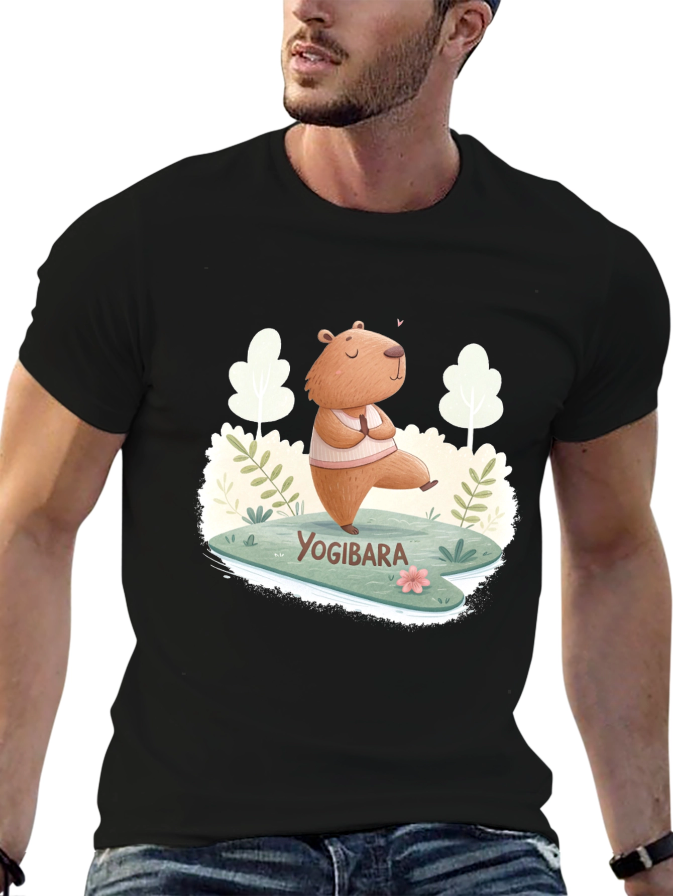 Yogibara Capybara T-Shirt - Meditation & Yoga Tee