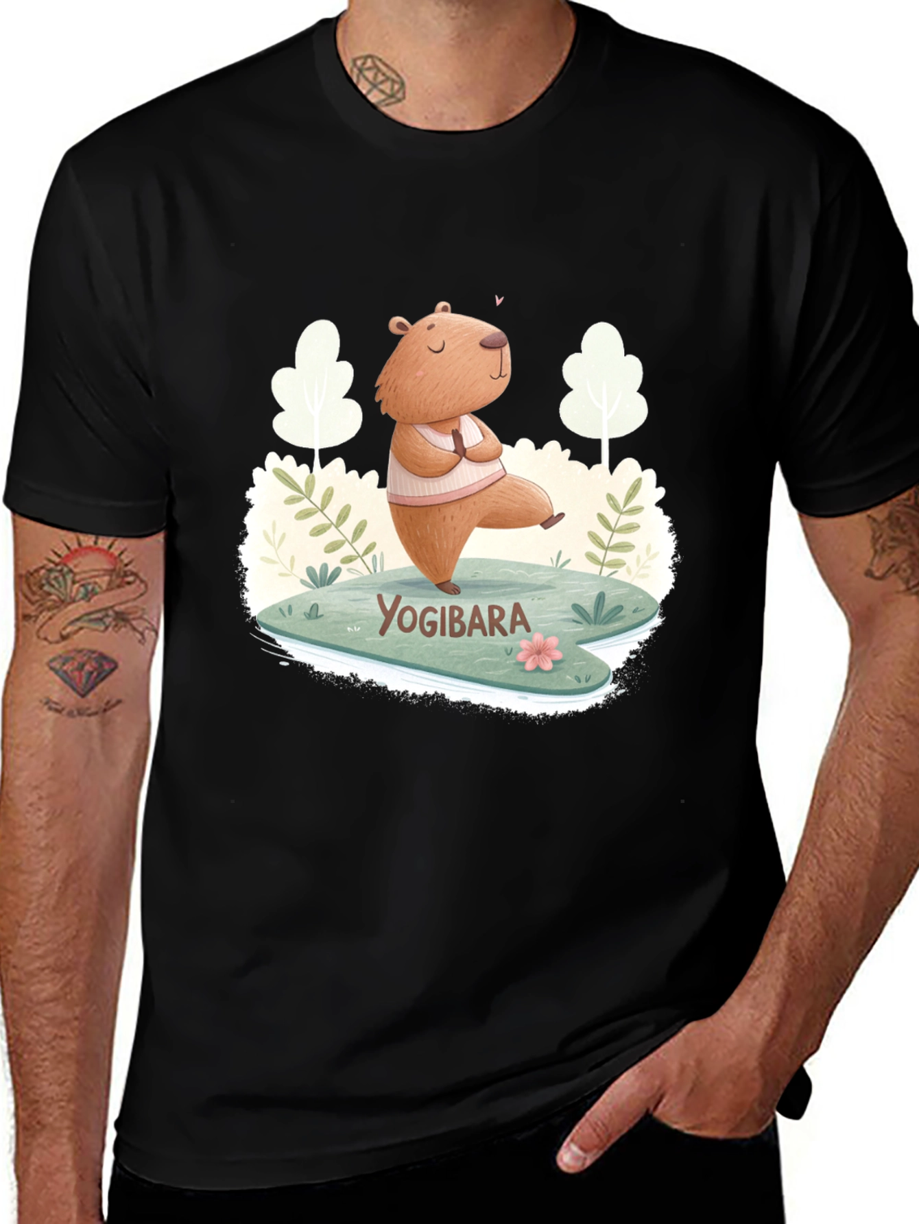 Yogibara Capybara T-Shirt - Meditation & Yoga Tee
